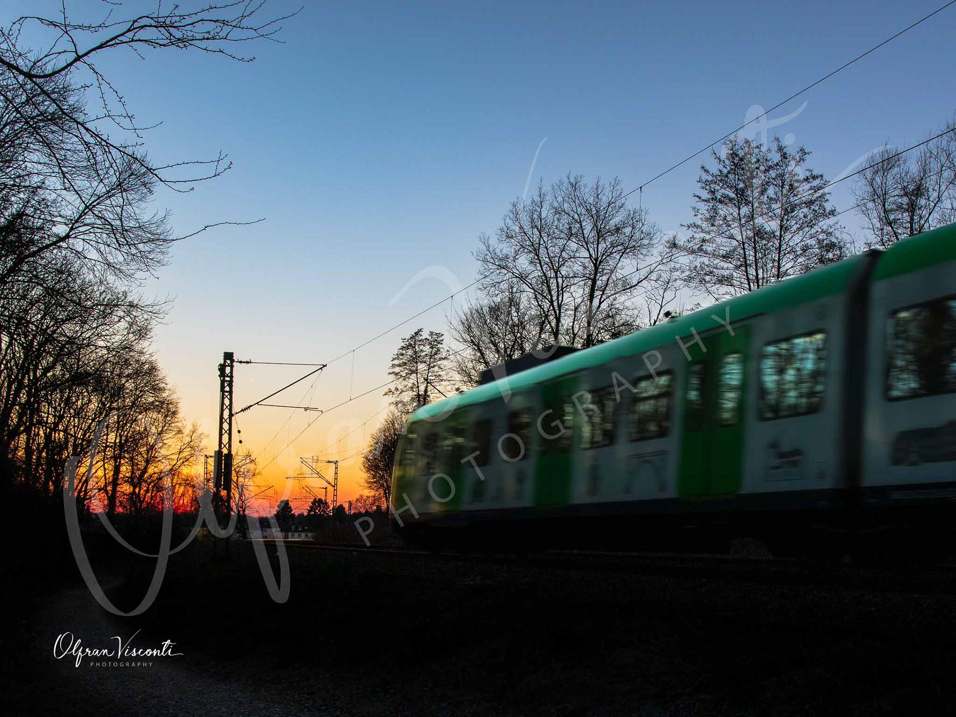 110. Train into the sunset.