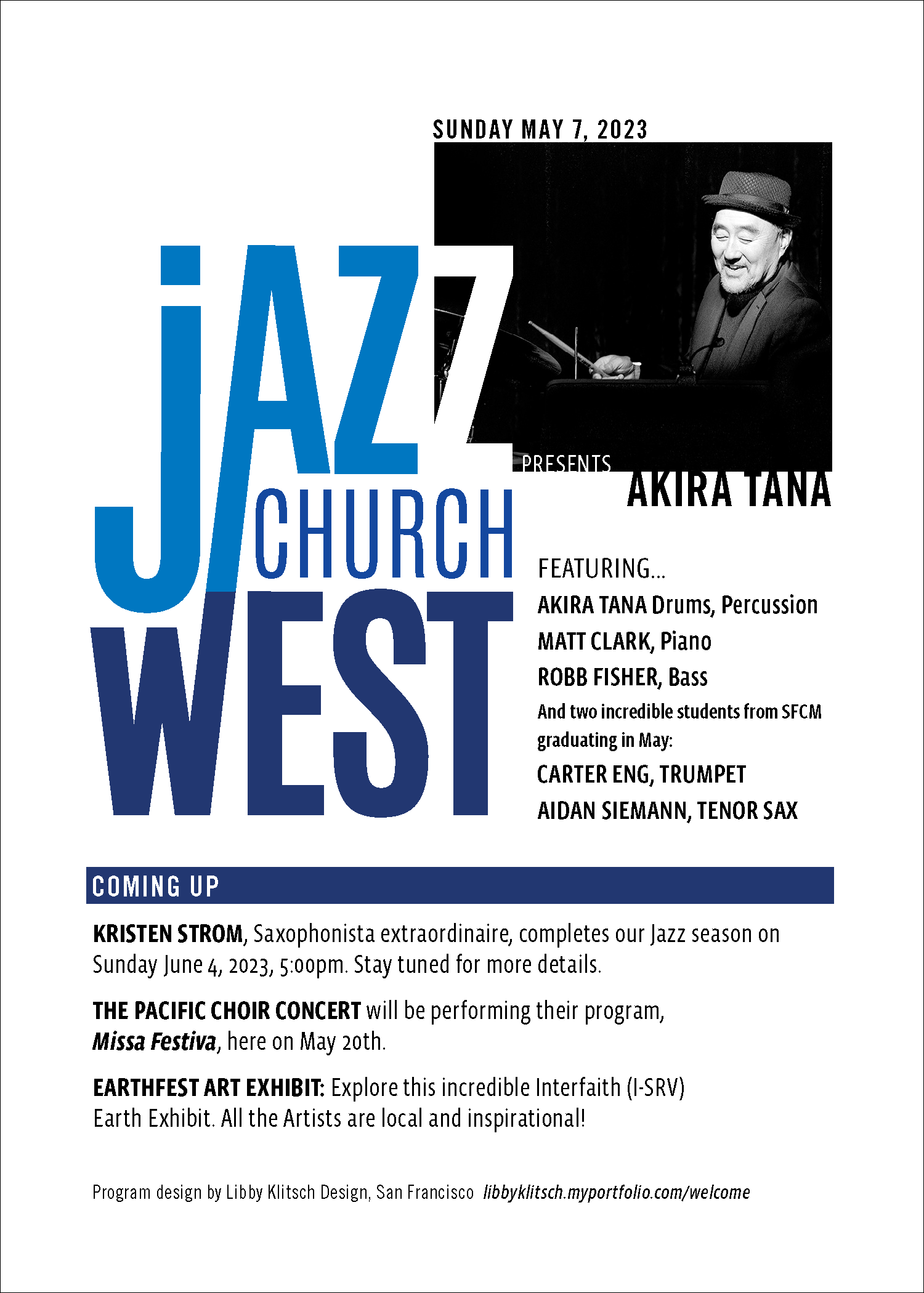 Program cover for jazz concert.