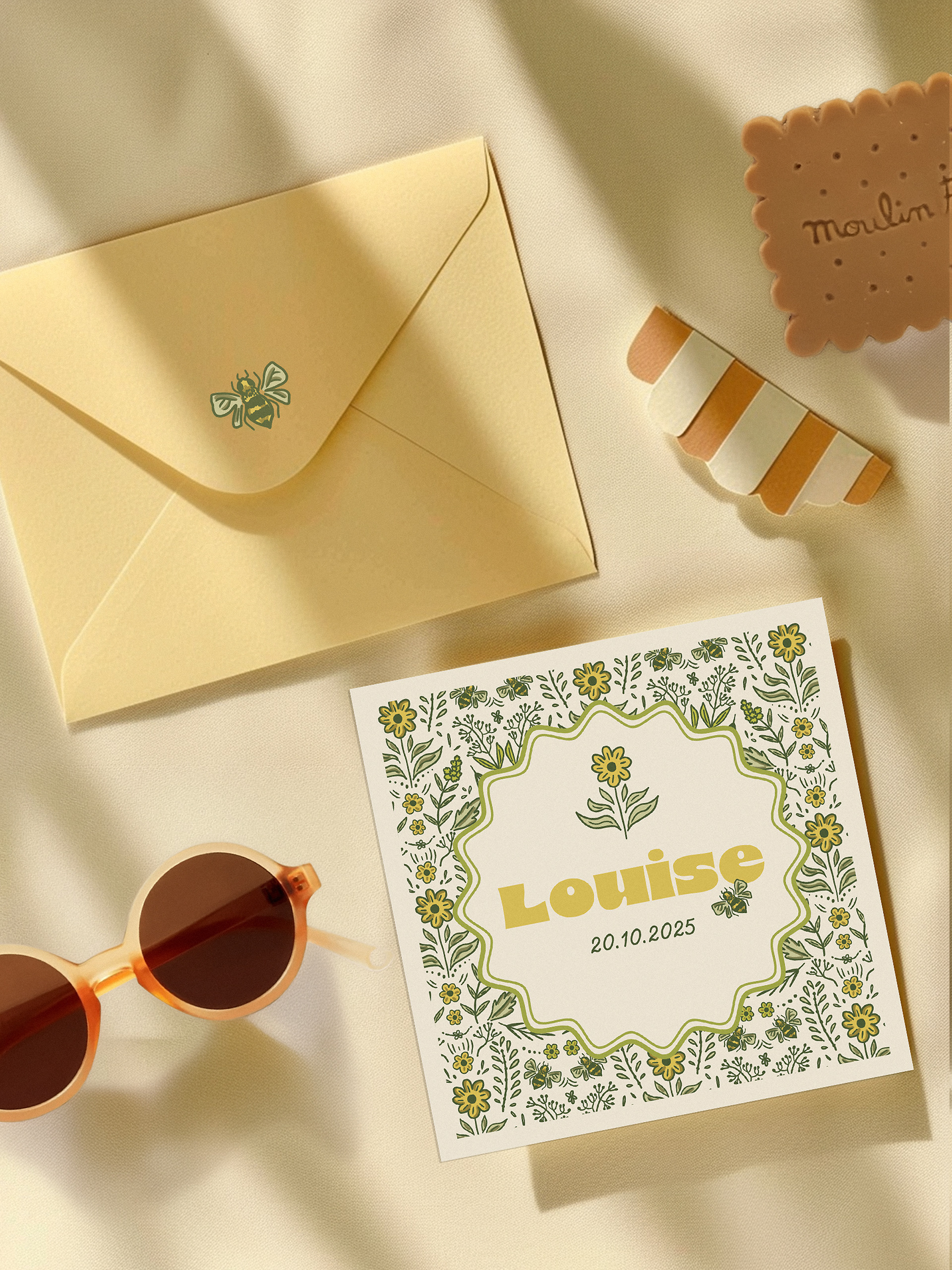 Faire-part de naissance de Louise - recto
