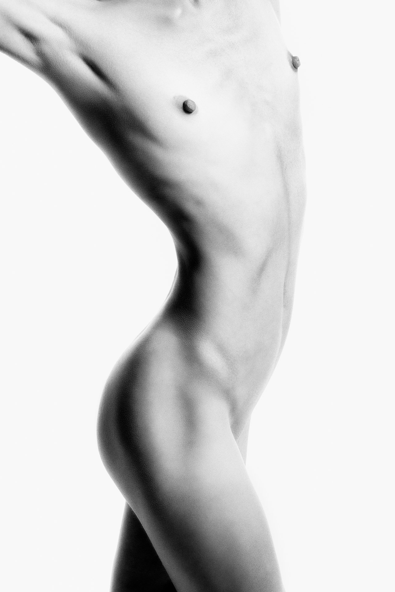 Body photography with high-key lighting.