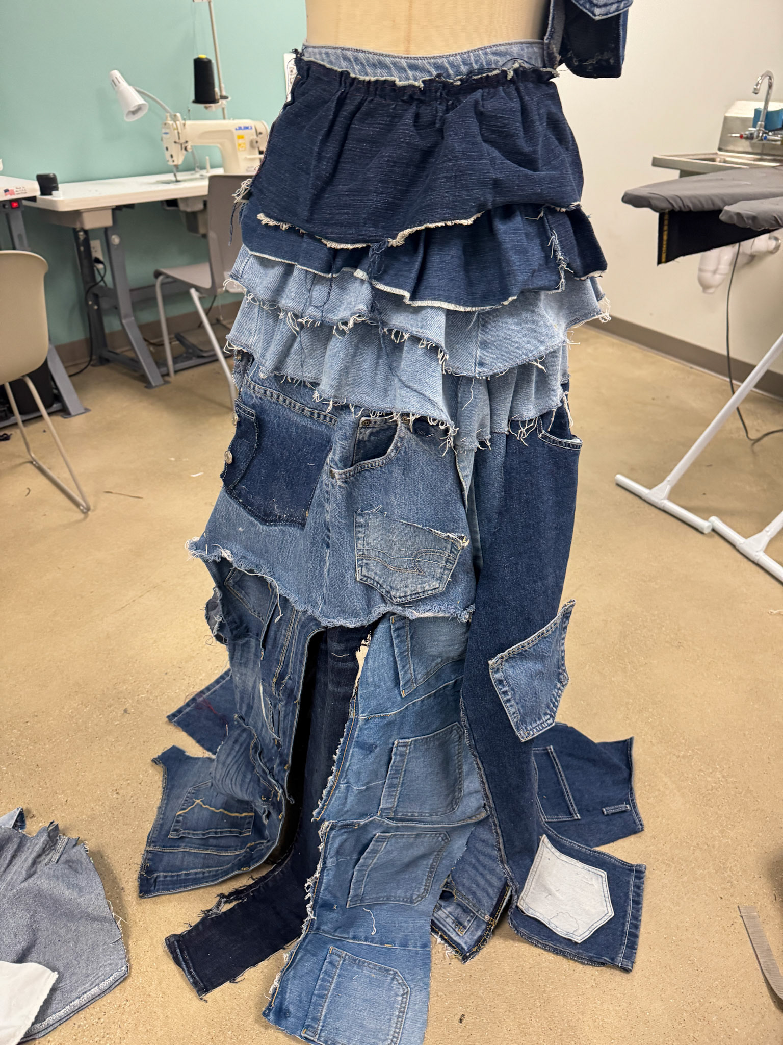 i draped and sewed the entire skirt