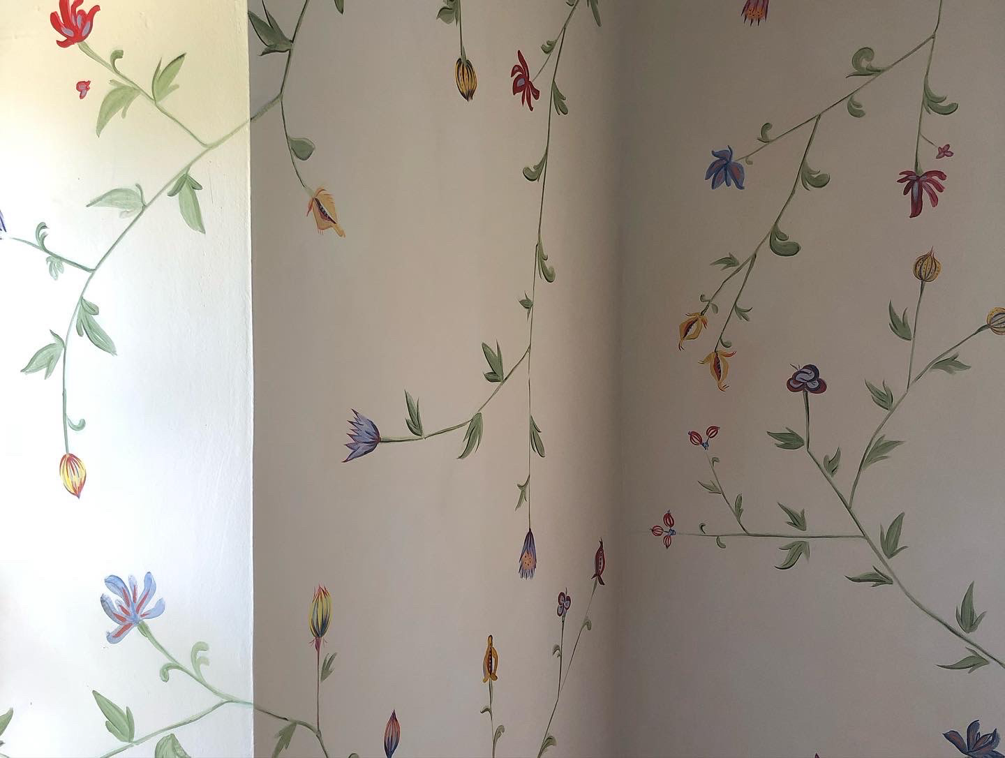 Nursery chinoiserie painted in collaboration with Erilan Design