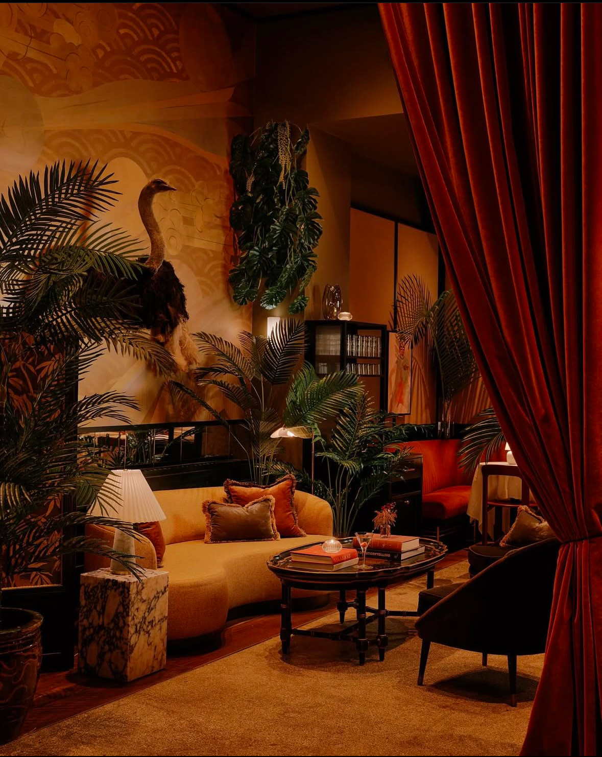 Art Deco Tusk Bar Mural painted in collaboration with Erilan Design