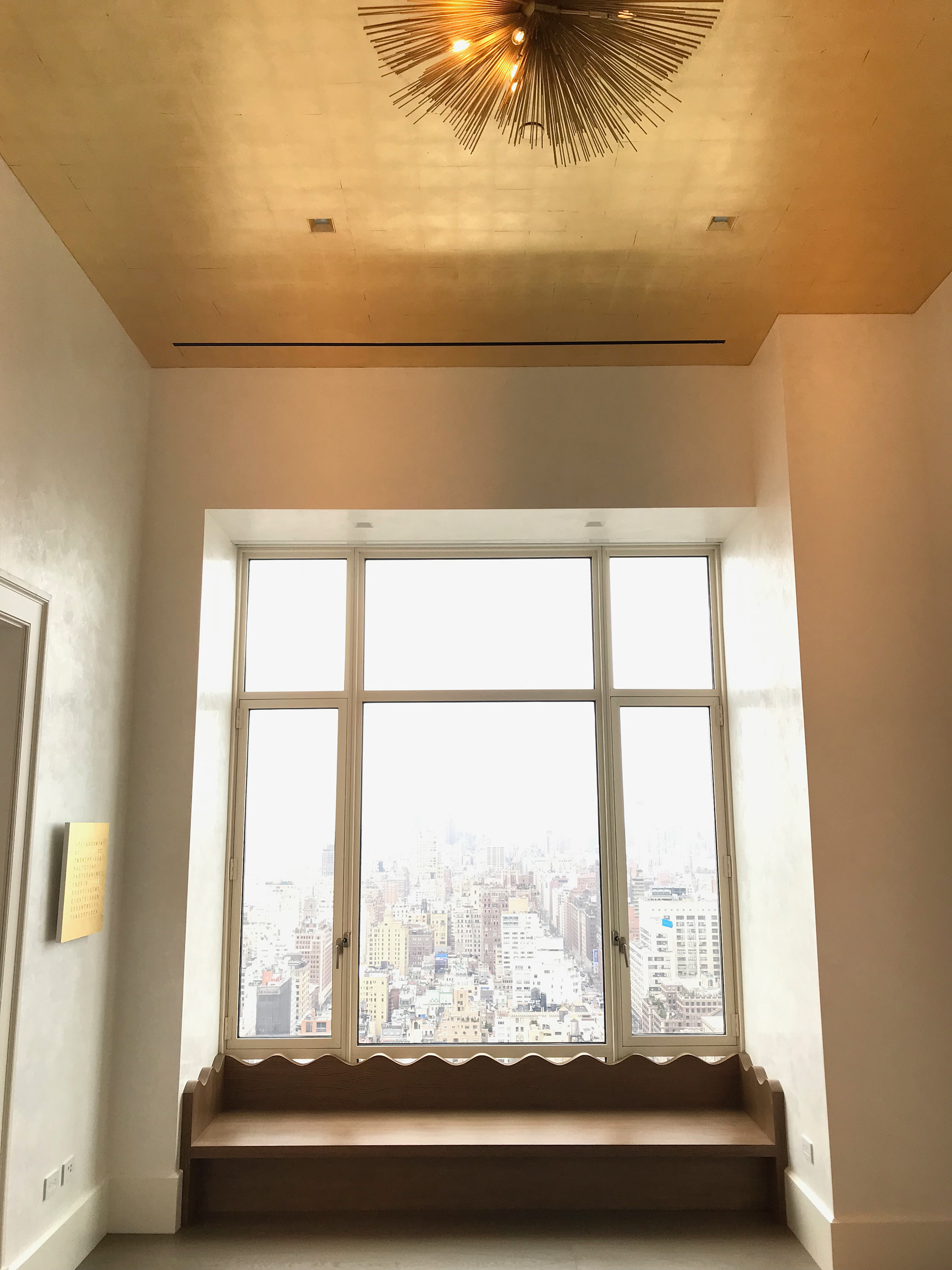 Gilded ceiling in collaboration with Ben Lai