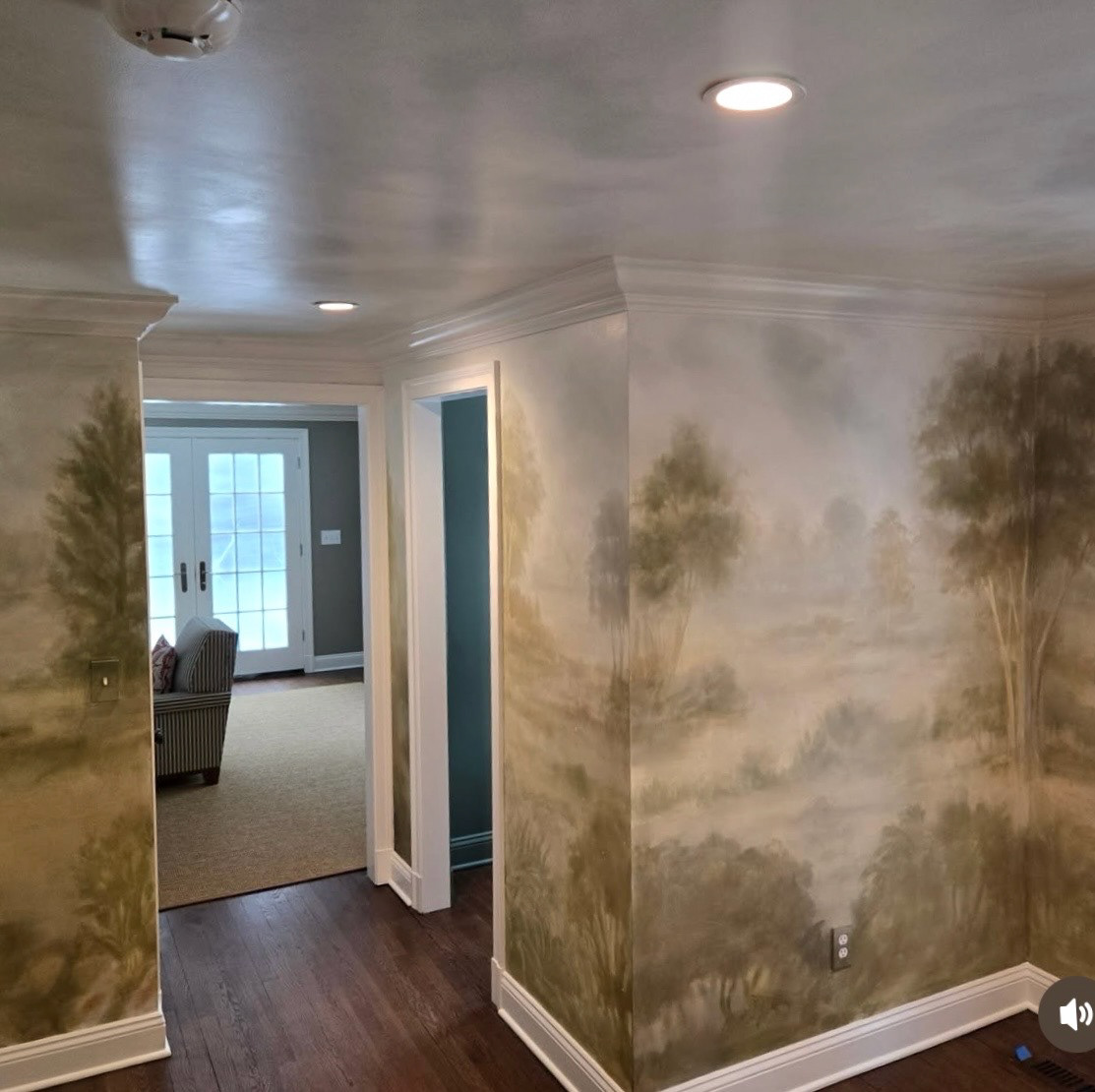 Painted for a private residence in collaboration with SoBeaux Arts for a private residence in Greenwich, CT