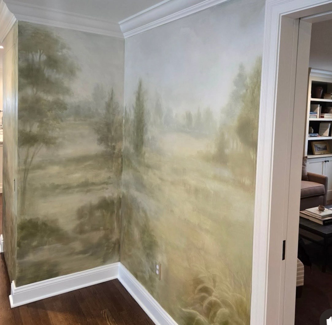 Painted for a private residence in collaboration with SoBeaux Arts for a private residence in Greenwich, CT