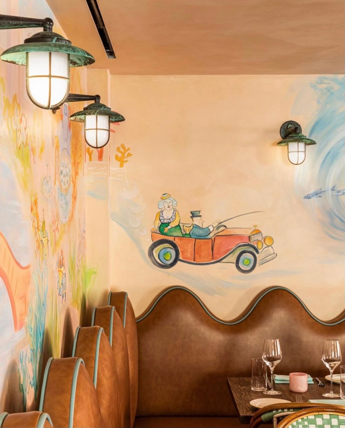 Painted for Sasha Bikoff and "Flex Mussels" on the Upper East Side, Manhattan