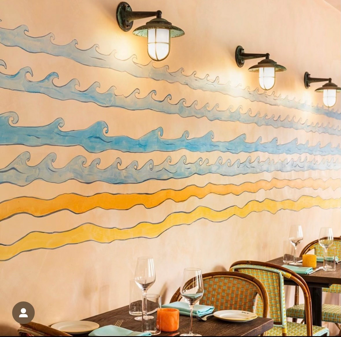 Painted for Sasha Bikoff and "Flex Mussels" on the Upper East Side, Manhattan