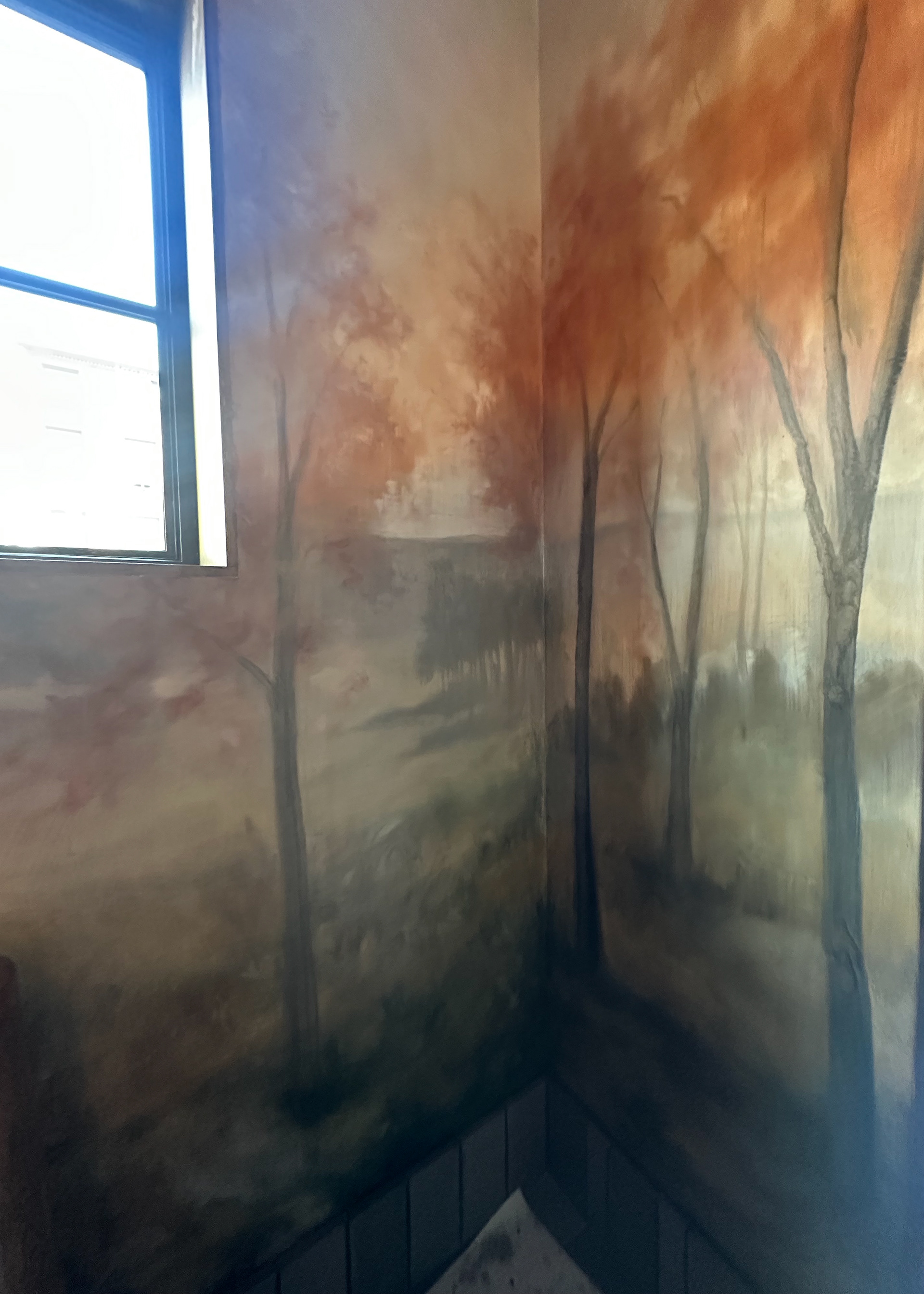 Painted for a private residence in Brooklyn Heights in collaboration with Dean Barger Studios