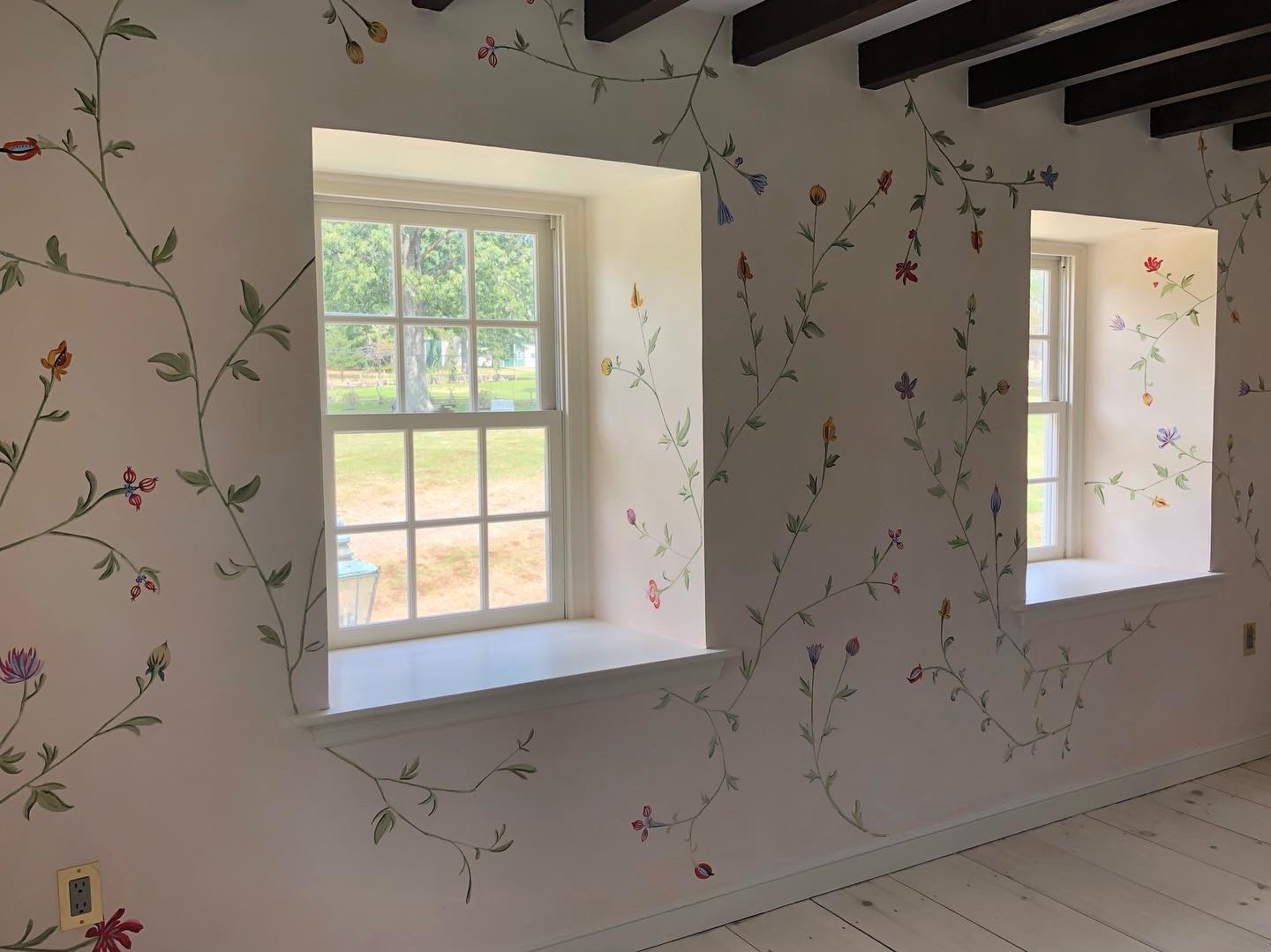 Nursery chinoiserie painted in collaboration with Erilan Design