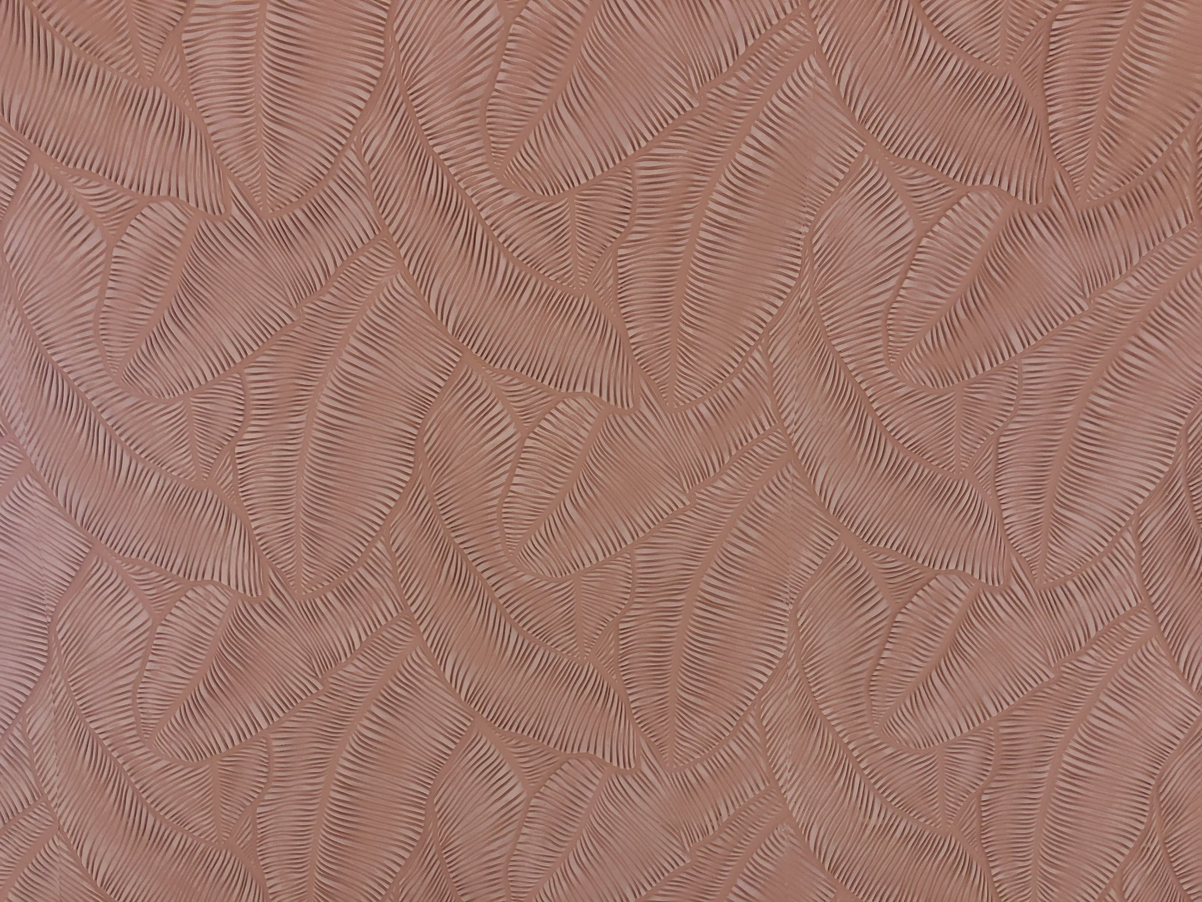 Hand painted glaze on anaglypta wallpaper for Hermès in collaboration with Christianson Lee