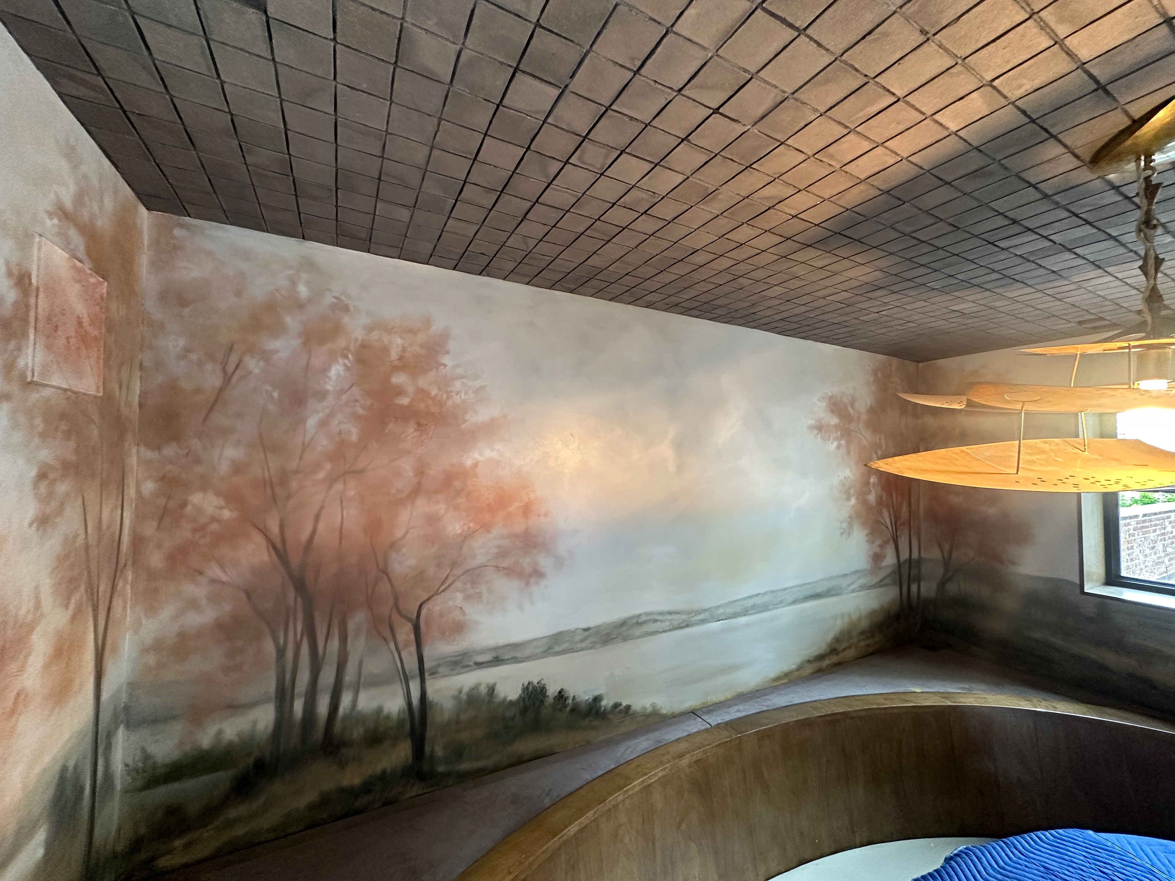 Painted for a private residence in Brooklyn Heights in collaboration with Dean Barger Studios