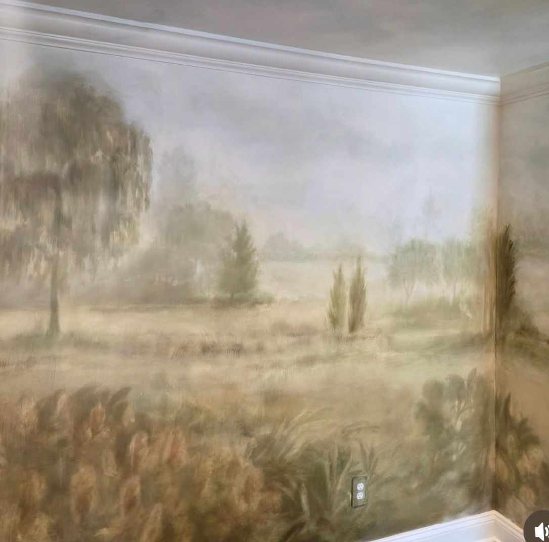Painted for a private residence in collaboration with SoBeaux Arts for a private residence in Greenwich, CT