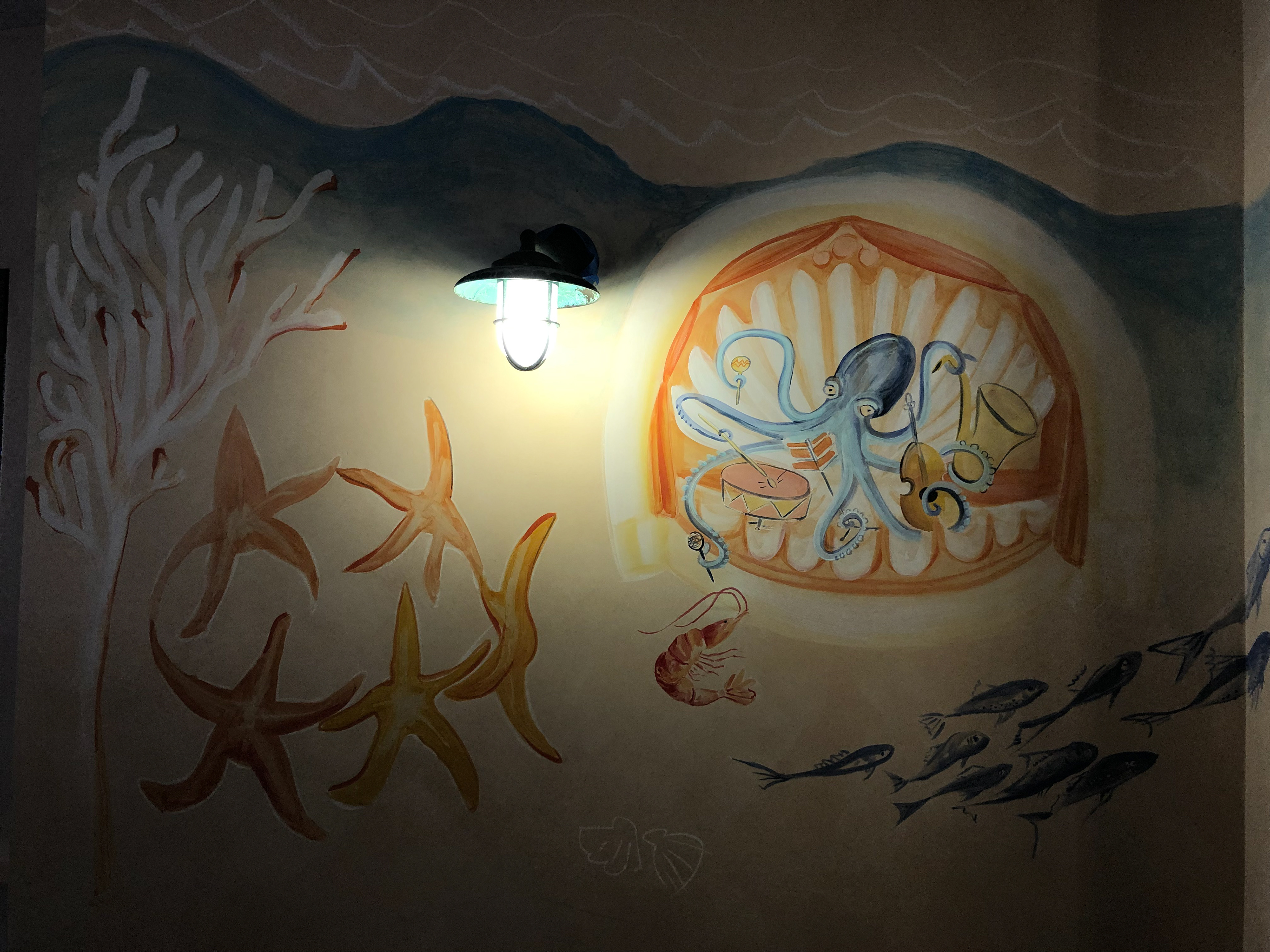 Painted for Sasha Bikoff and "Flex Mussels" on the Upper East Side, Manhattan