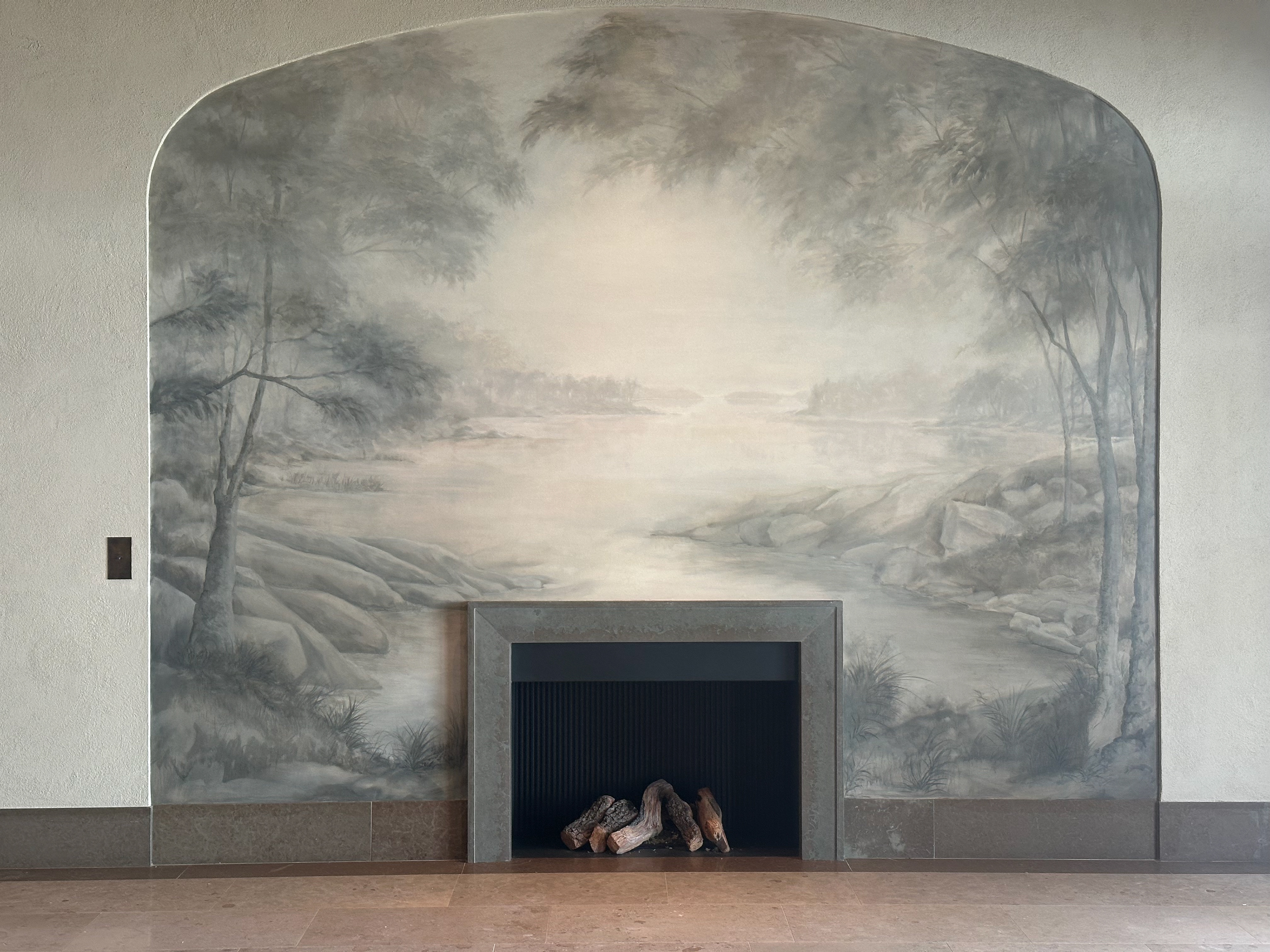 Painted for a private residence in collaboration with Dean Barger Studios, Stockholm, Sweden