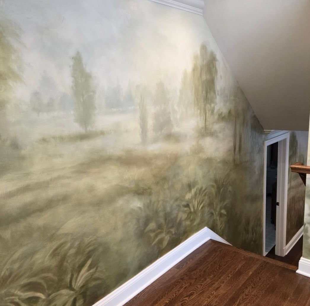 Painted for a private residence in collaboration with SoBeaux Arts for a private residence in Greenwich, CT