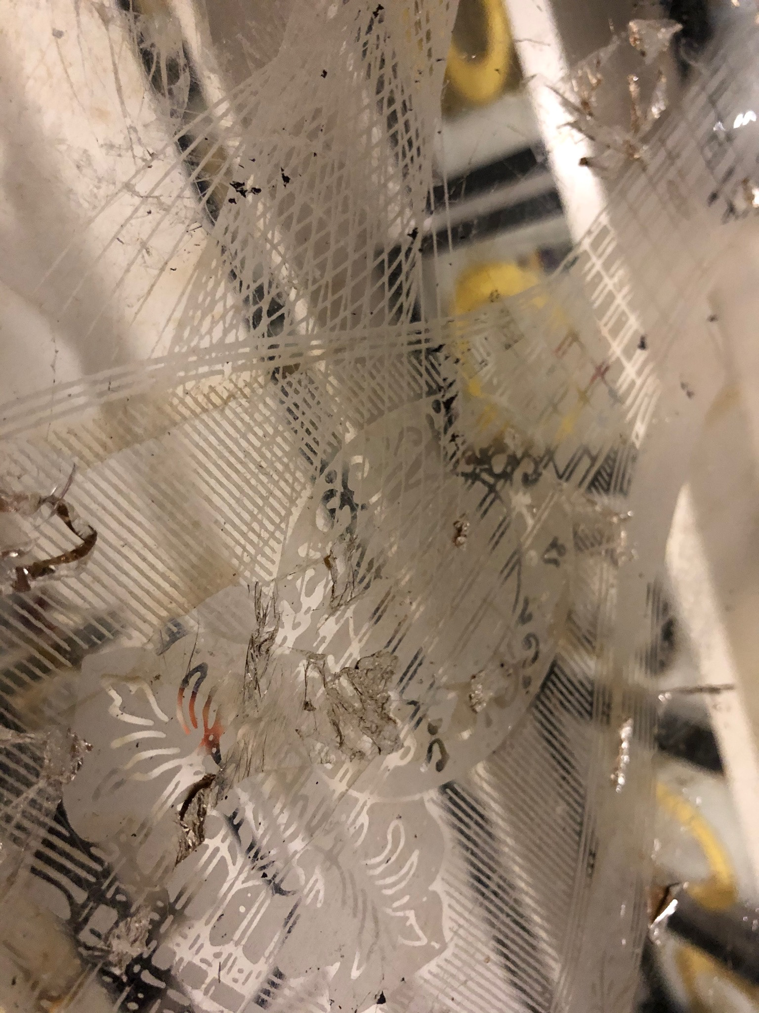 Water gilding on glass for an installation with See. Gold