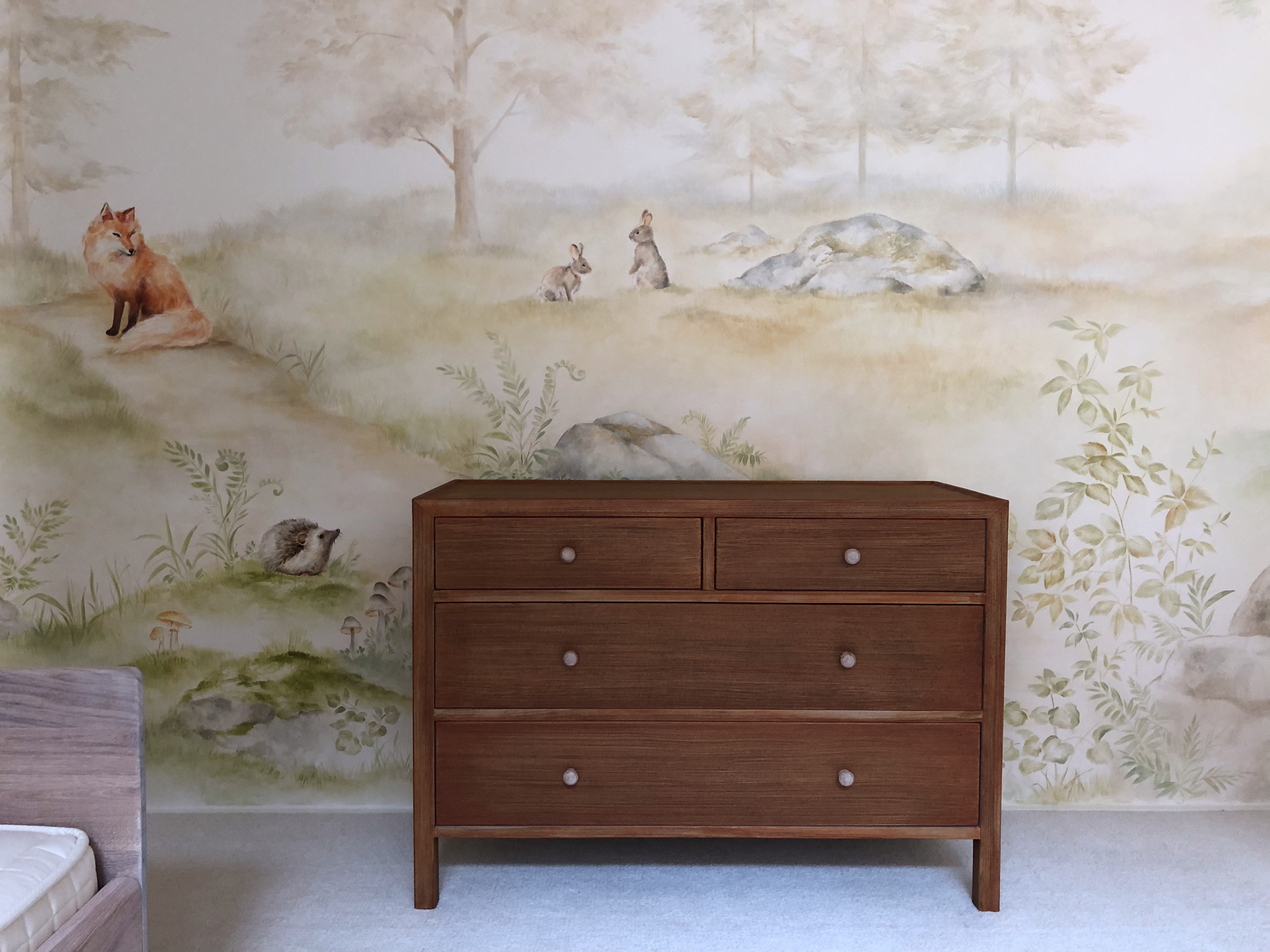 Finished custom dresser joyfully landed in its new environment.