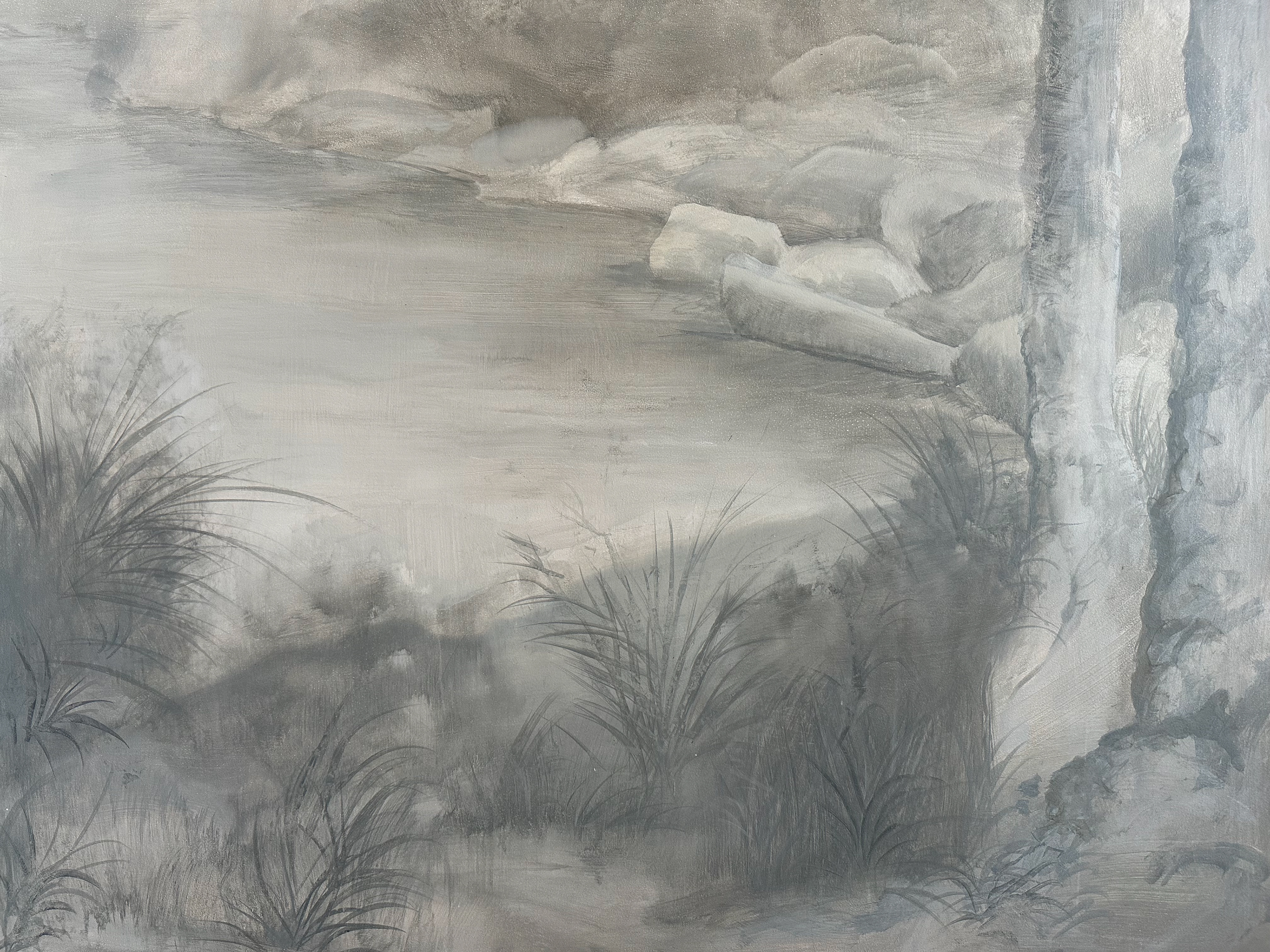 Painted for a private residence in collaboration with Dean Barger Studios, Stockholm, Sweden