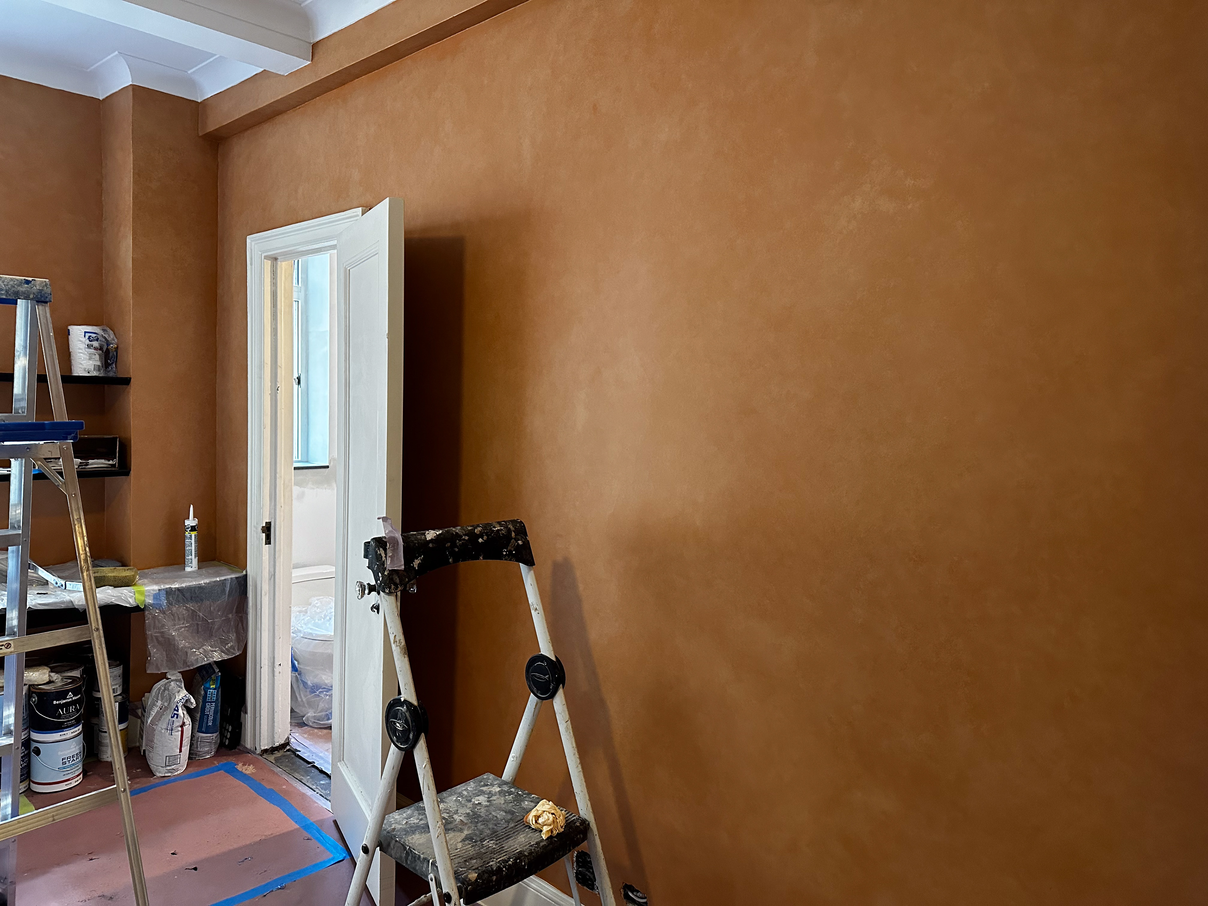 Glazed Finish for a private residence, UES, in collaboration with Emma Tapley Studios