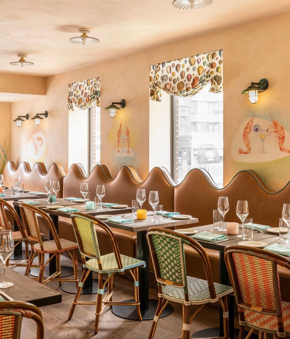 Painted for Sasha Bikoff and "Flex Mussels" on the Upper East Side, Manhattan