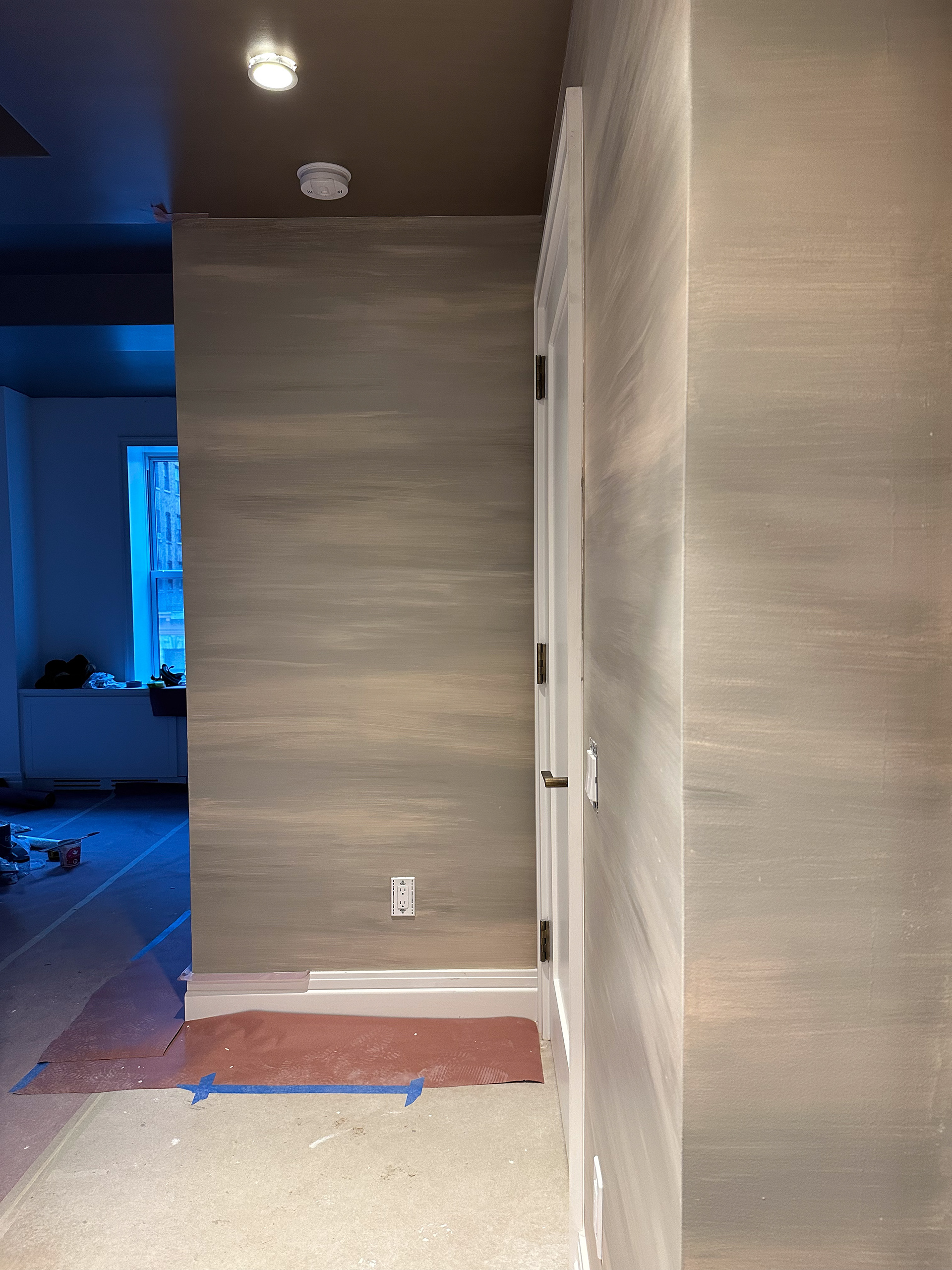 Multi-color glazed strié, private residence, UES