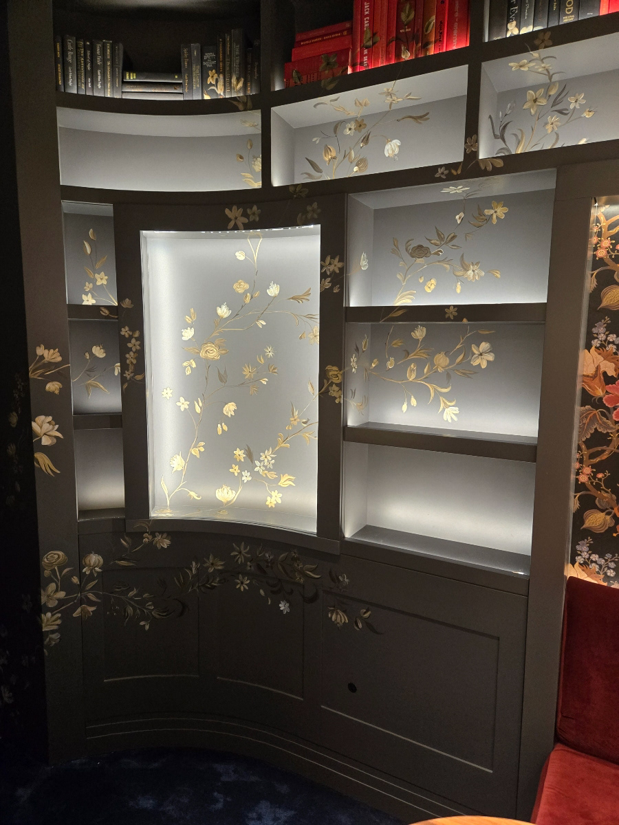 Chinoiserie painted for Foundrae Jewelry in Collaboration with Dean Barger Studios