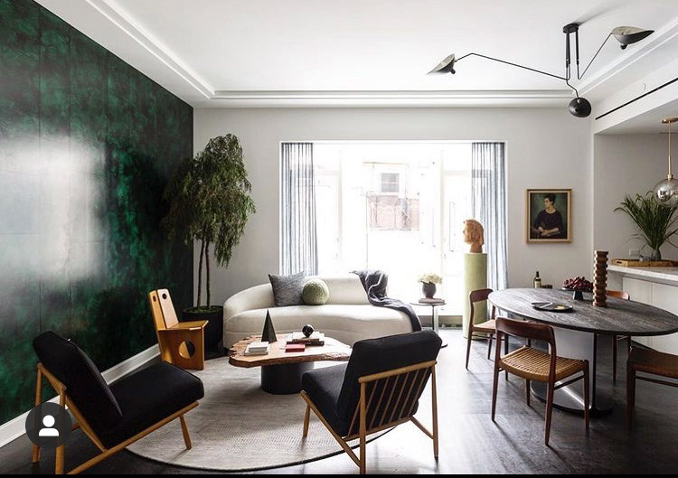 Emerald accent wall with Ben Lai