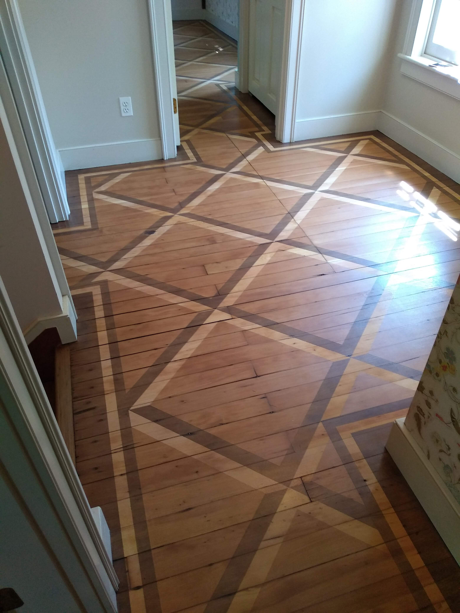 Floor Stencil installed in collaboration with Ben Lai