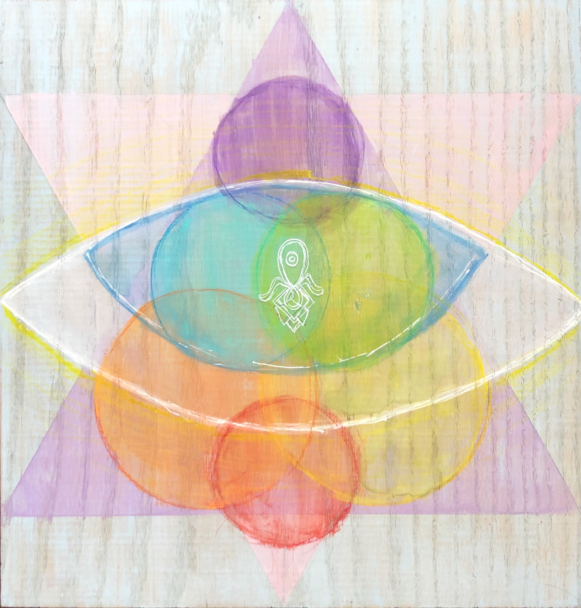 Inner Being, Acrylic on wood panel, 2021