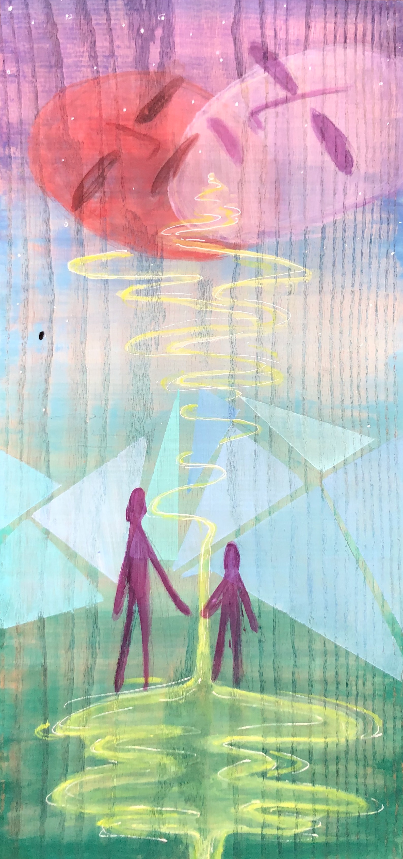 Dreamscape, Acrylic on wood panel, 2021