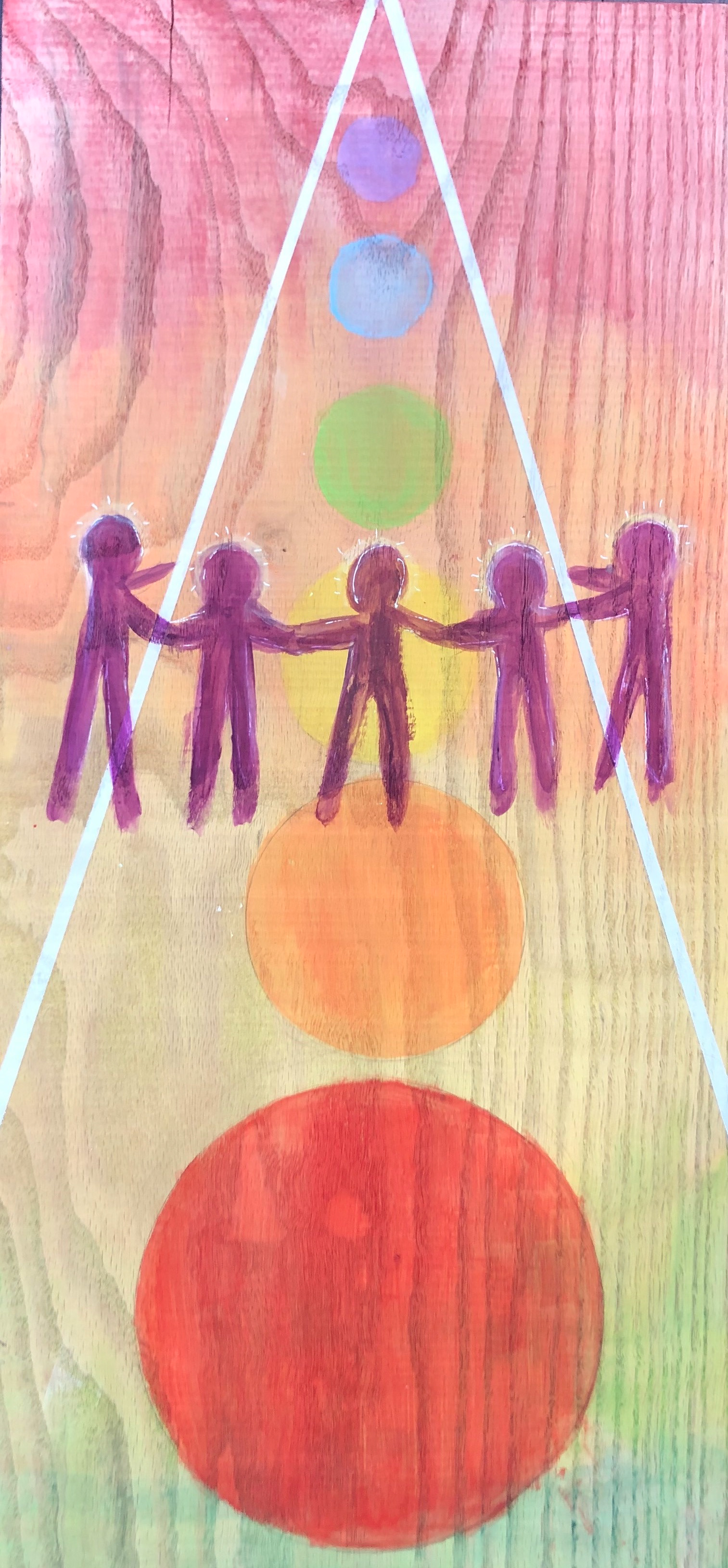 Meditation Vision, Acrylic on wood panel, 2021