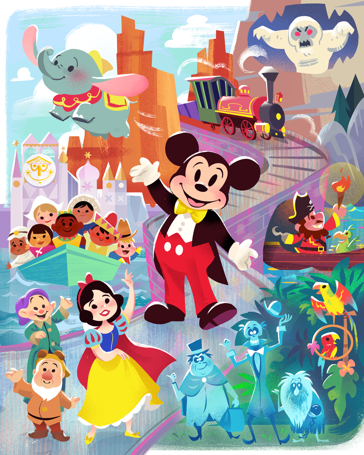 Welcome back to Disney Parks illustration