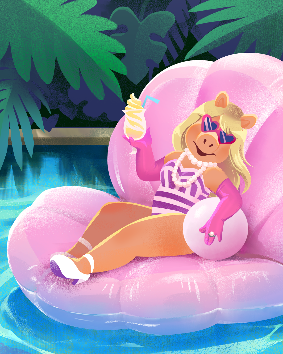 Miss Piggy Summer Vibes