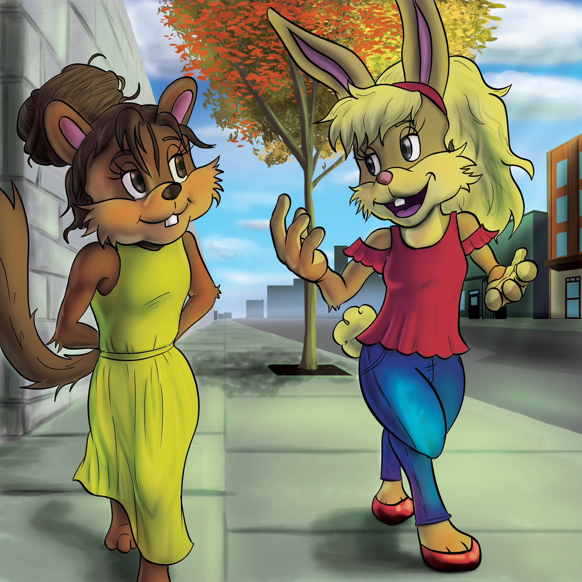 Friends on a Walk