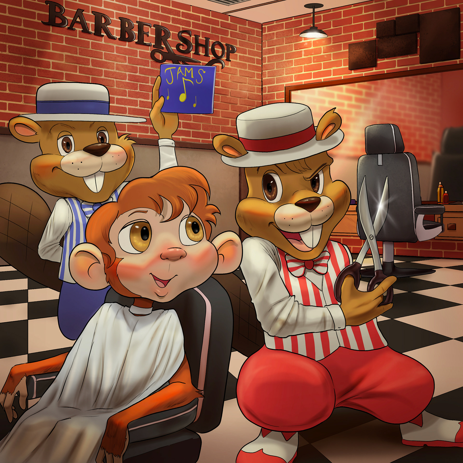 Barber Beavers at Work