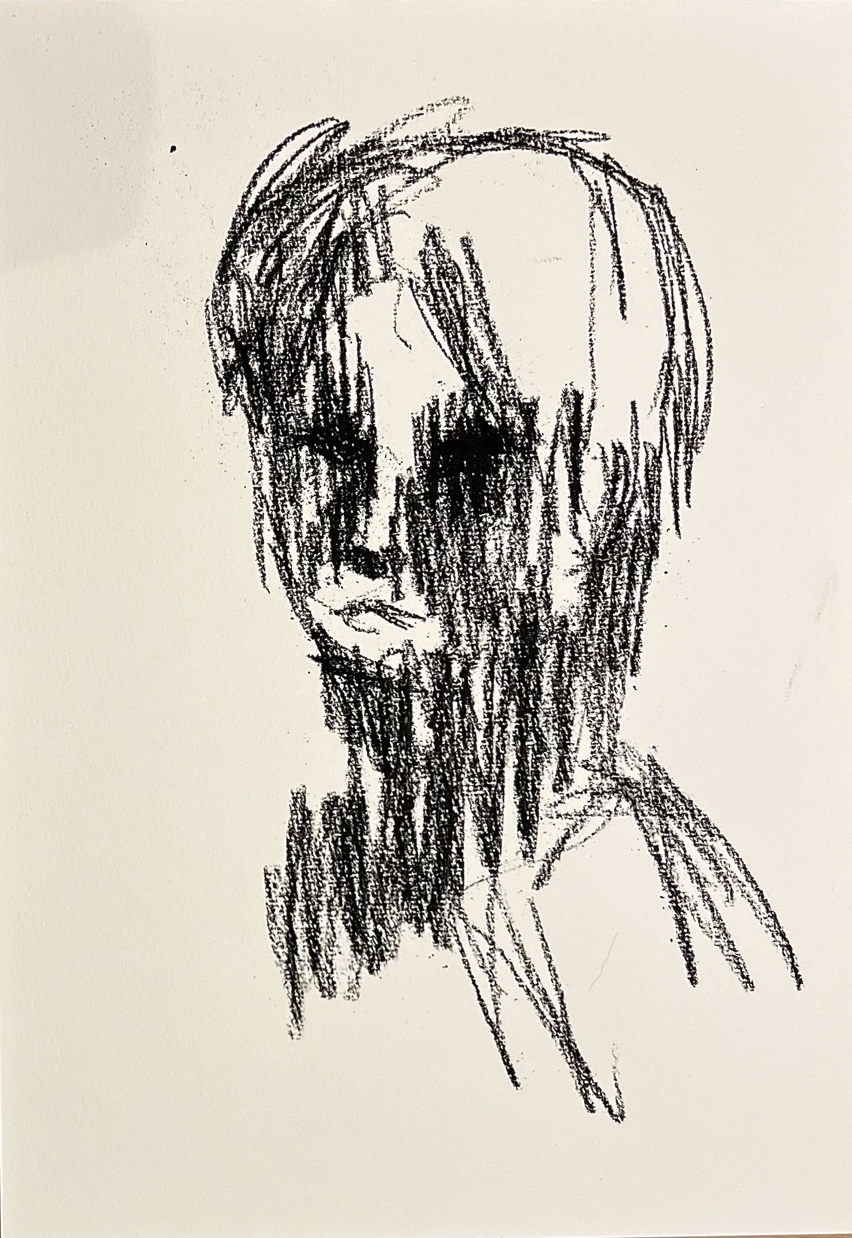 Untitled, 2024, Charcoal on paper, 29.7 x 21 cm