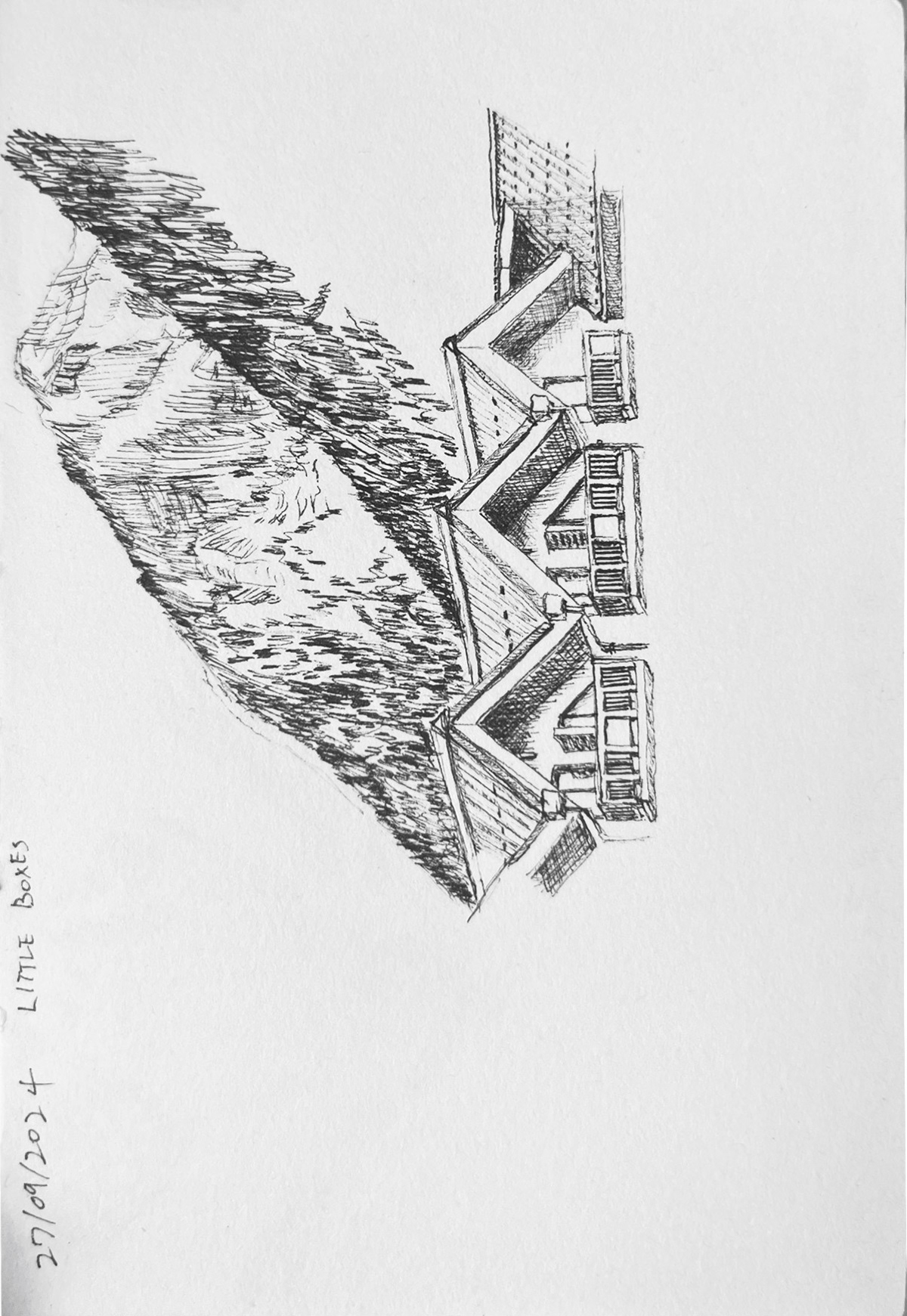 Untitled, 2024, Archival ink on paper, 14.8 x 10.2 cm
