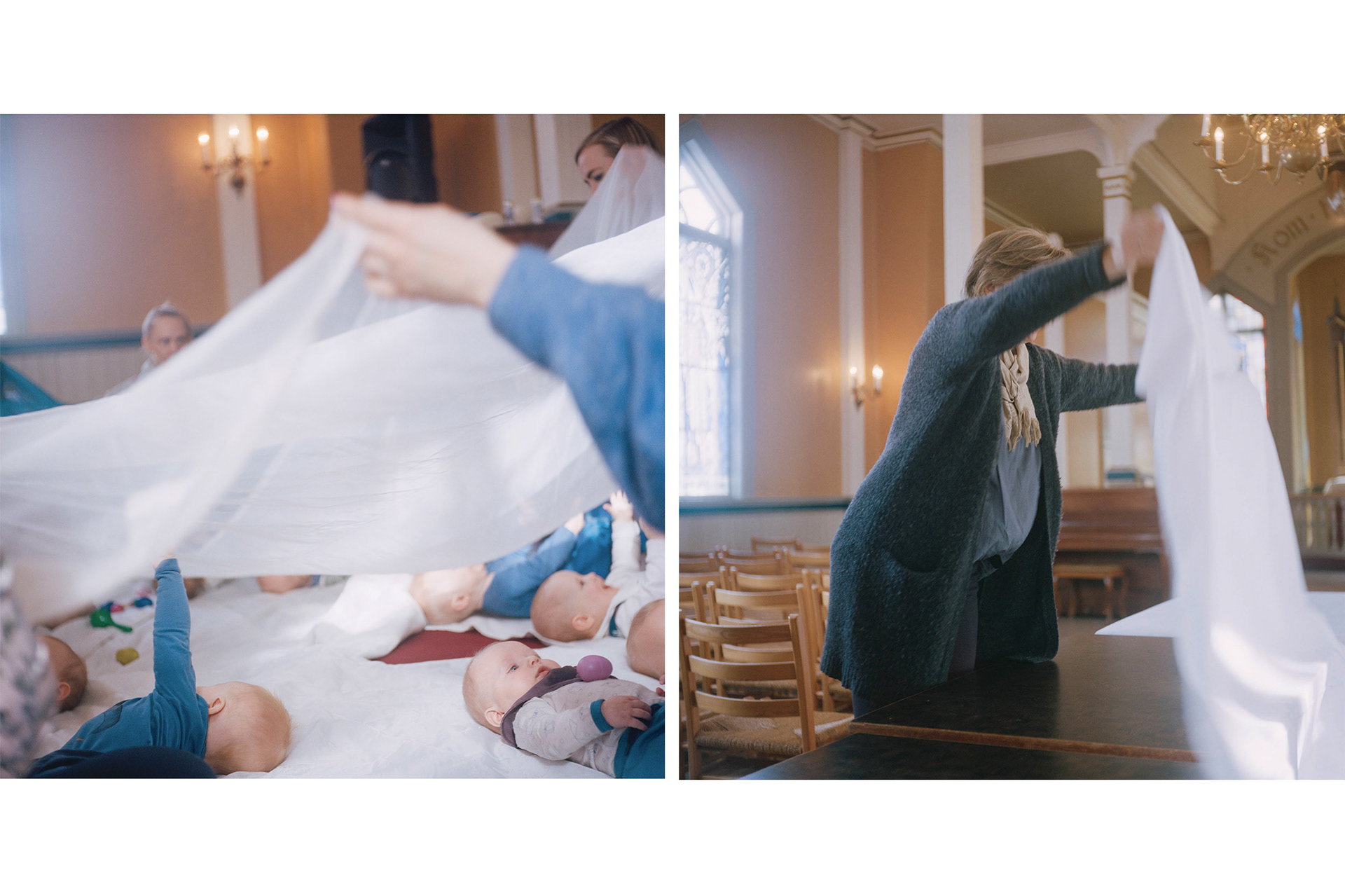 Catechist Ellen Sæle Hansen is getting ready for a “baby date” in Nærsnes church. A lot of families have moved to the town in recent years, and 28 babies are now a part of the congregation.