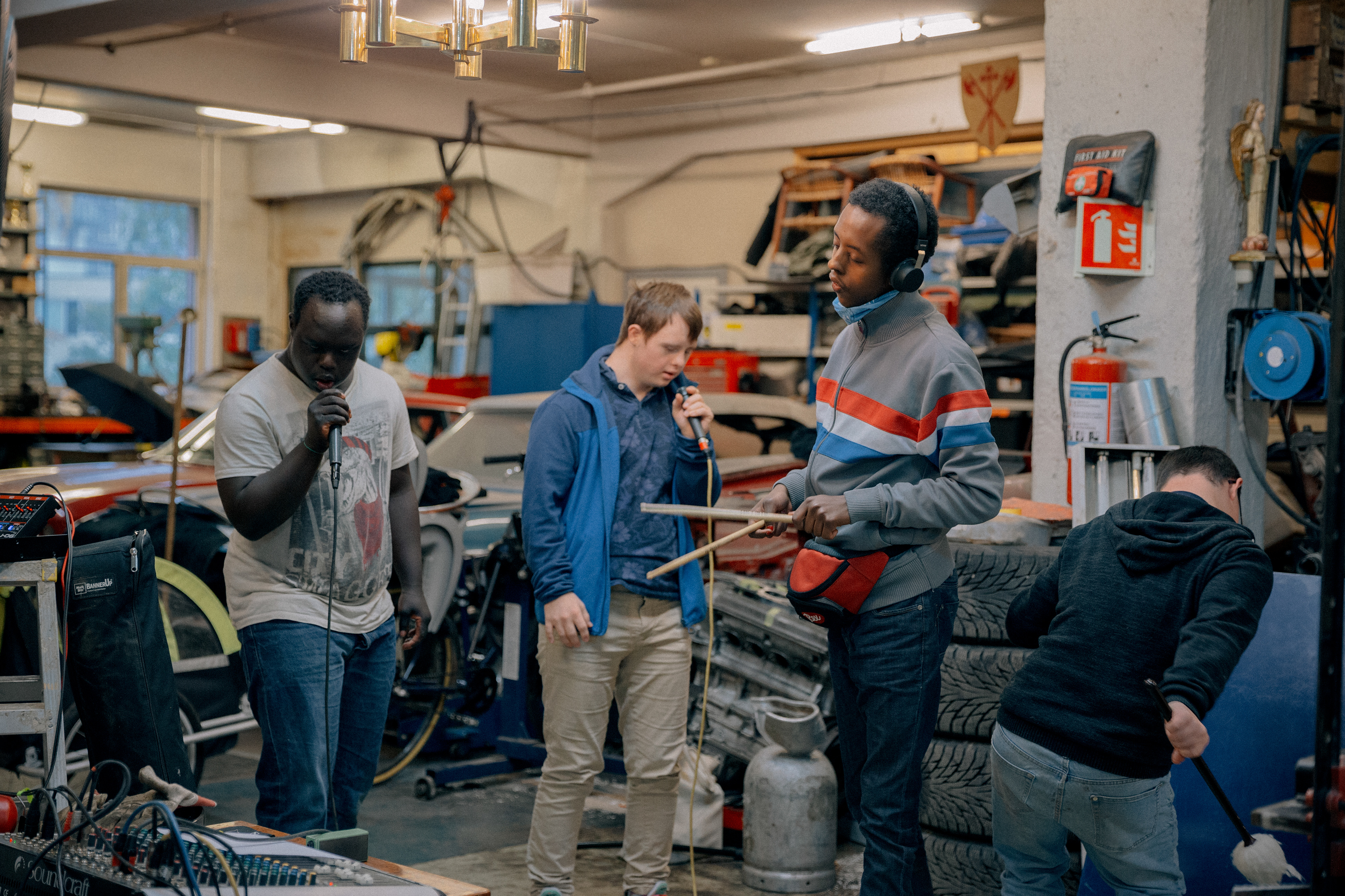 Rehearsal with the band DNA?AND?.    For Morgenbladet -  Oslo, 2019.        