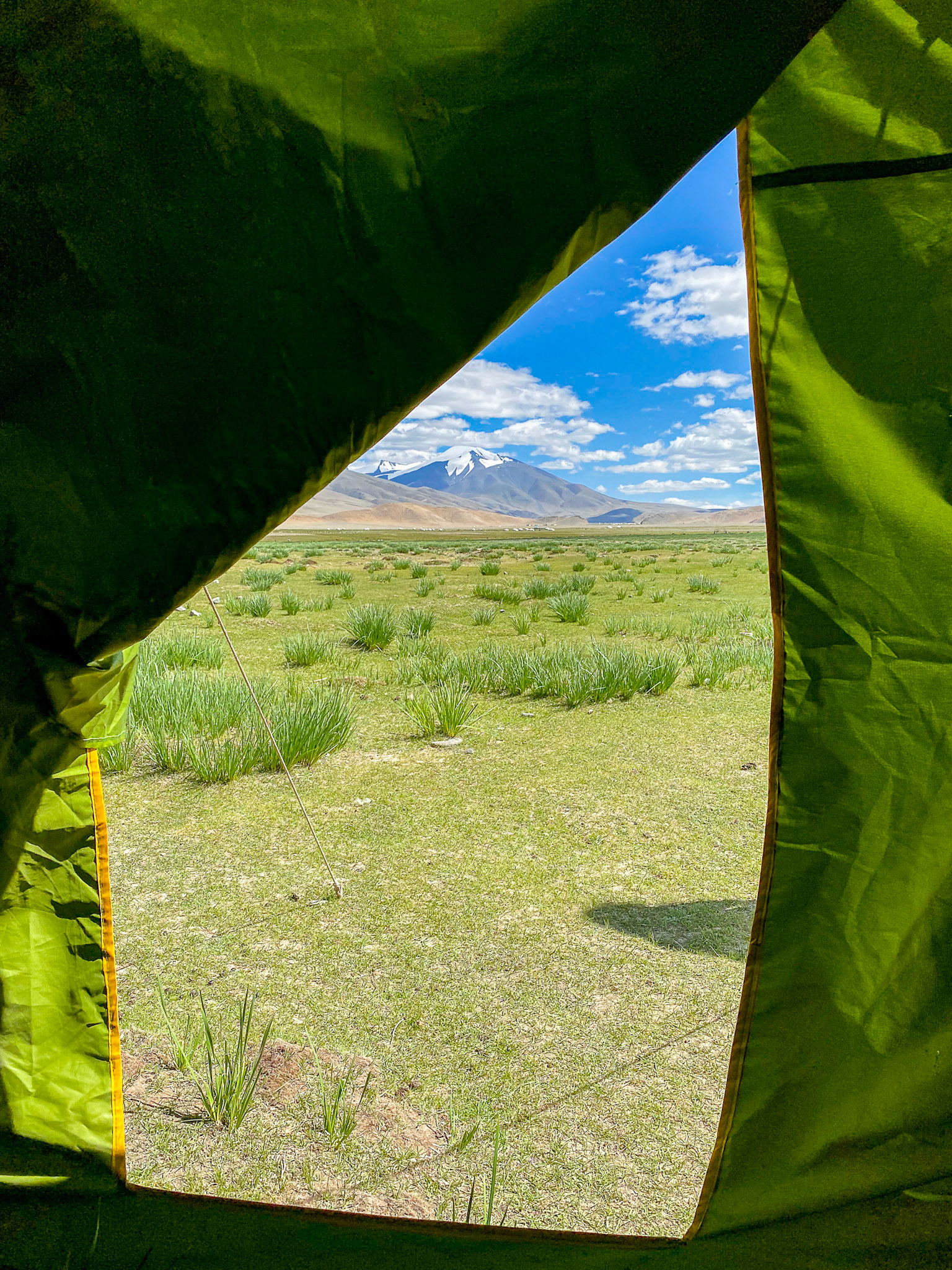 View from the throne in the toilet tent