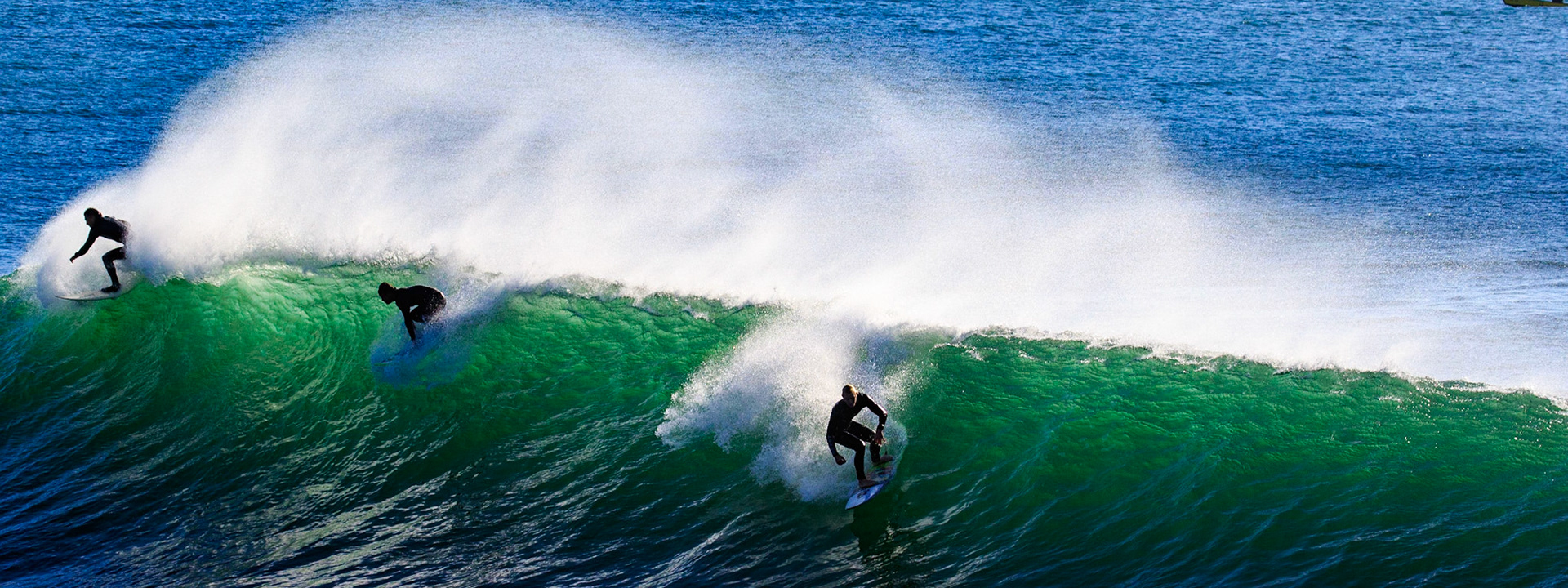Getting up on a wave, Steamer Lane, Santa Cruz