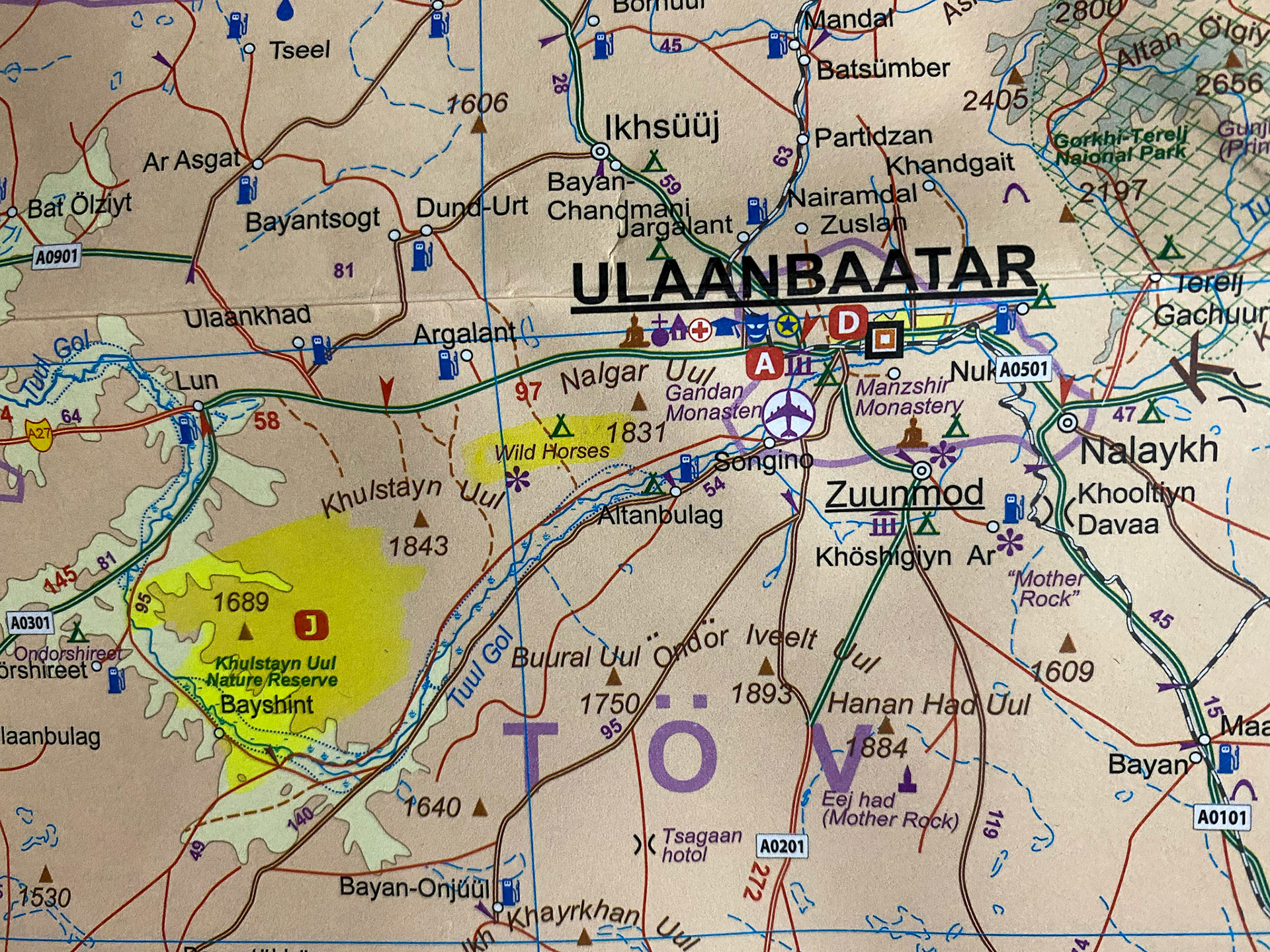 We are headed SW of UB to Wild Horses area