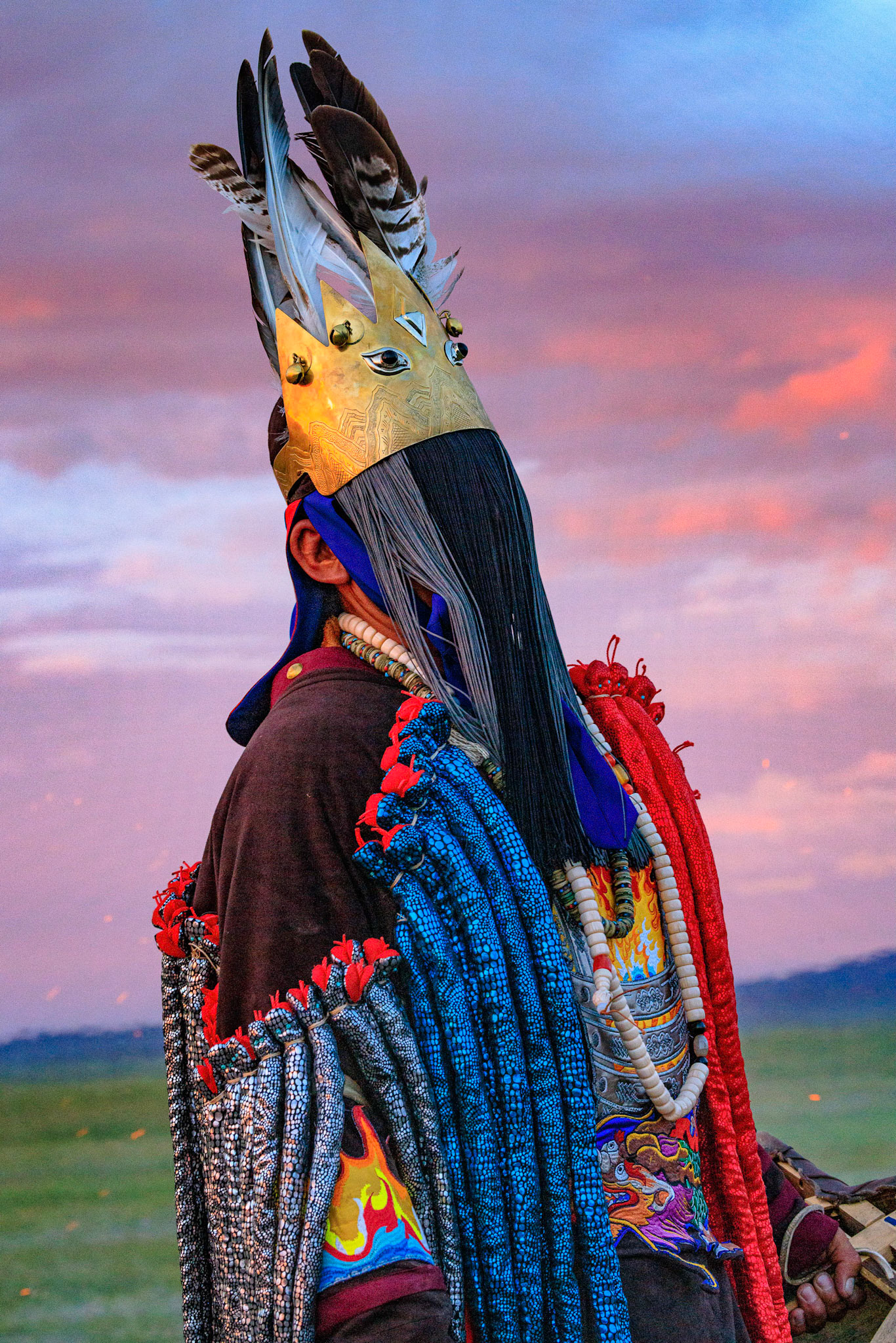 Elaborate costume of a male Shaman