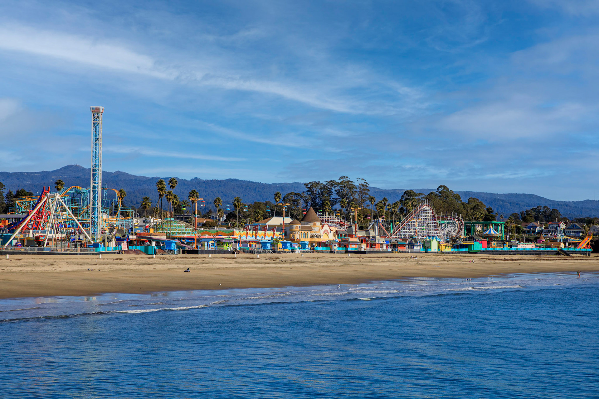 Santa Cruz Beach Boardwalk from Westcliff Drive, Santa Cruz, Ca.