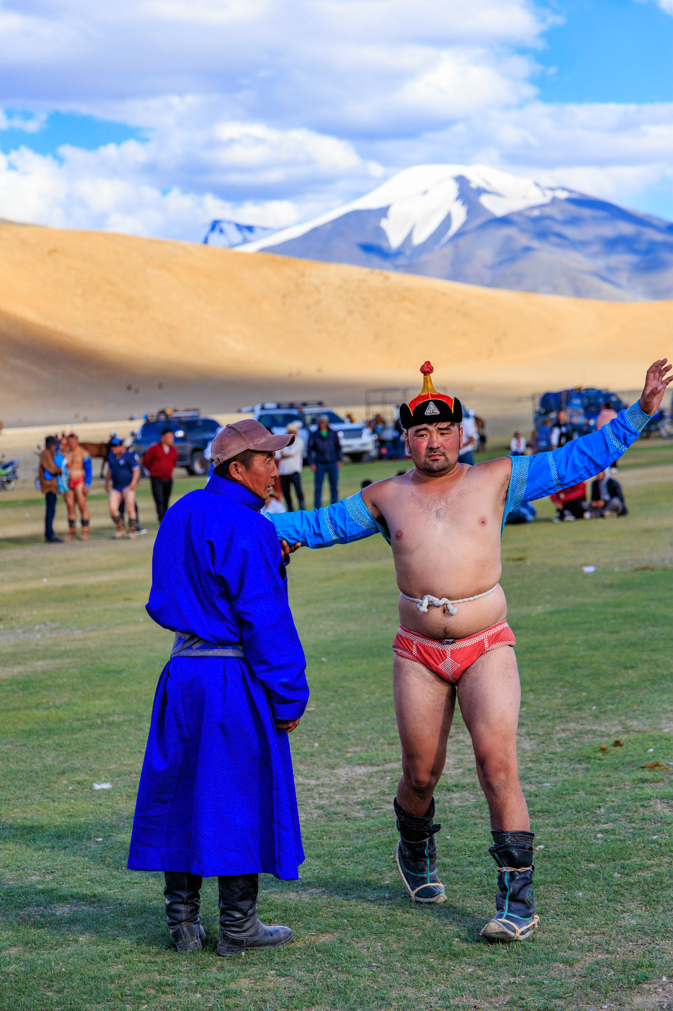 A wrestling winner,Altantsögts community Nadam Festival