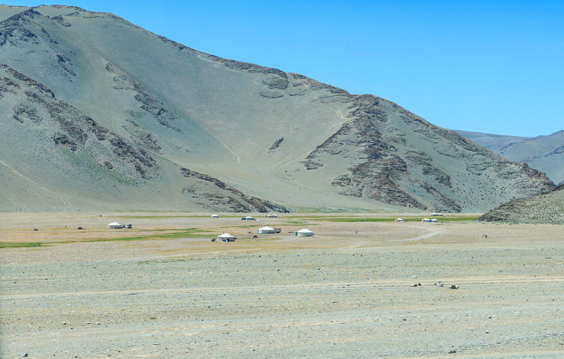 Mongolian desert steppe outside of Hovd