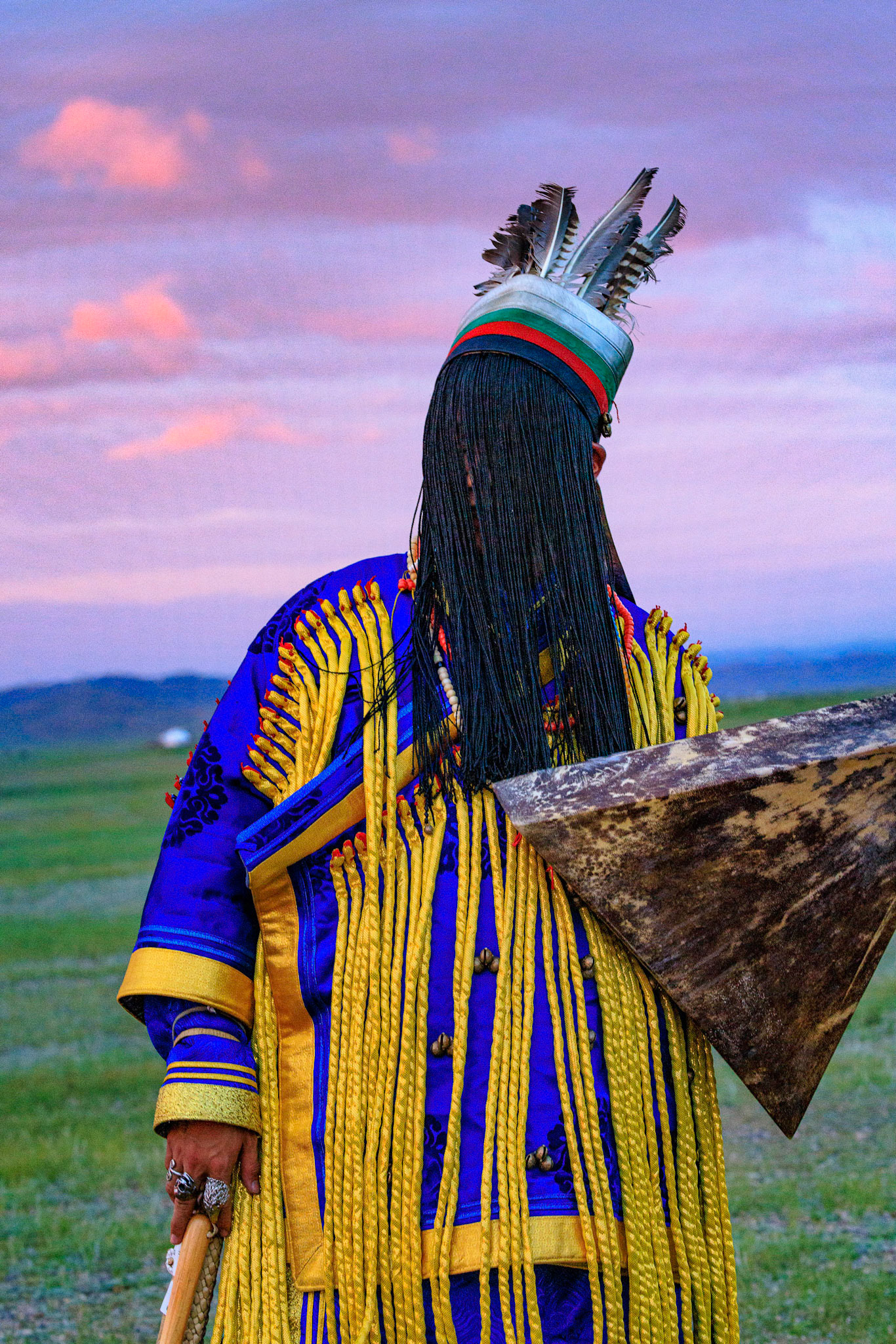 Elaborate costume of a male Shaman