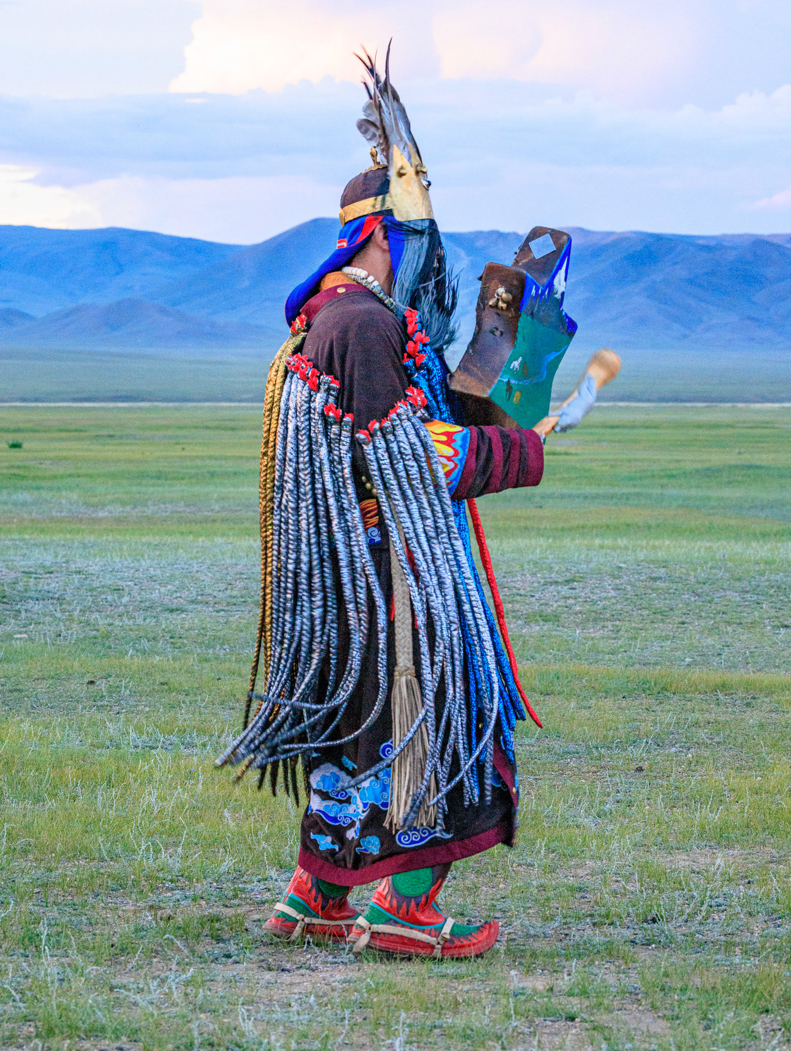 Elaborate costume of a male Shaman
