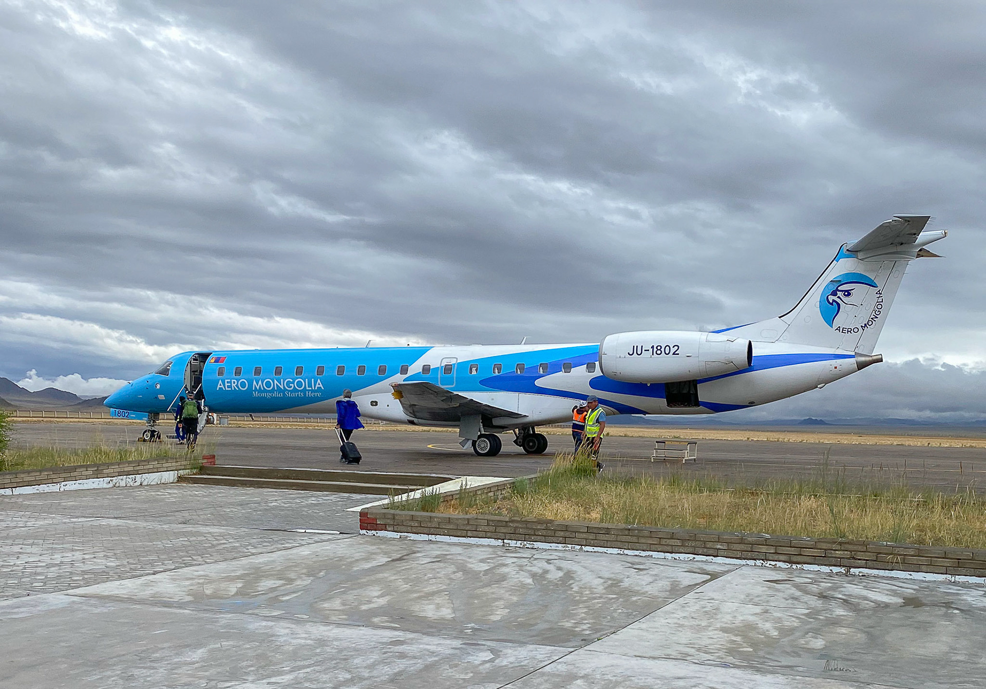 The local airline, Aeromongolia, provided our transportation